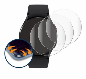 Savvies Full-Cover Schutzfolie für Samsung Galaxy Watch 4 (40mm), Displayschutzfolie, 4 Stück, 3D Curved klar