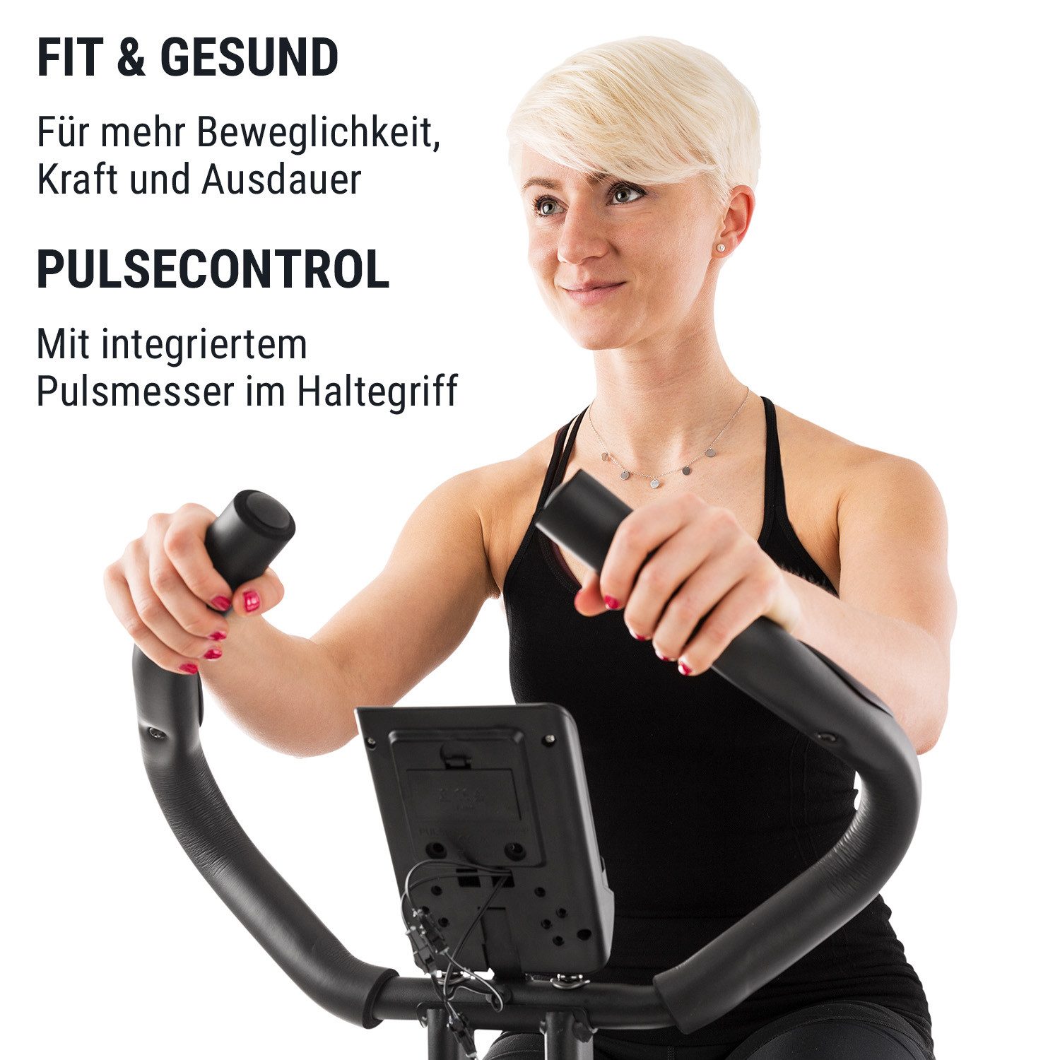 Capital Sports Heimtrainer Azura Air Heimtrainer, Standfahrrad Heimtrainer Hometrainer Fahrrad klappbar Cardio Fitness