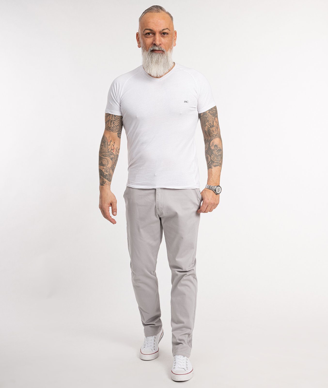 Indumentum Chinohose Herren Regular Fit Chinohose IR-506 auch in Größen Größen erhältlich, mit elastischem Bund – Bild 4 von 5