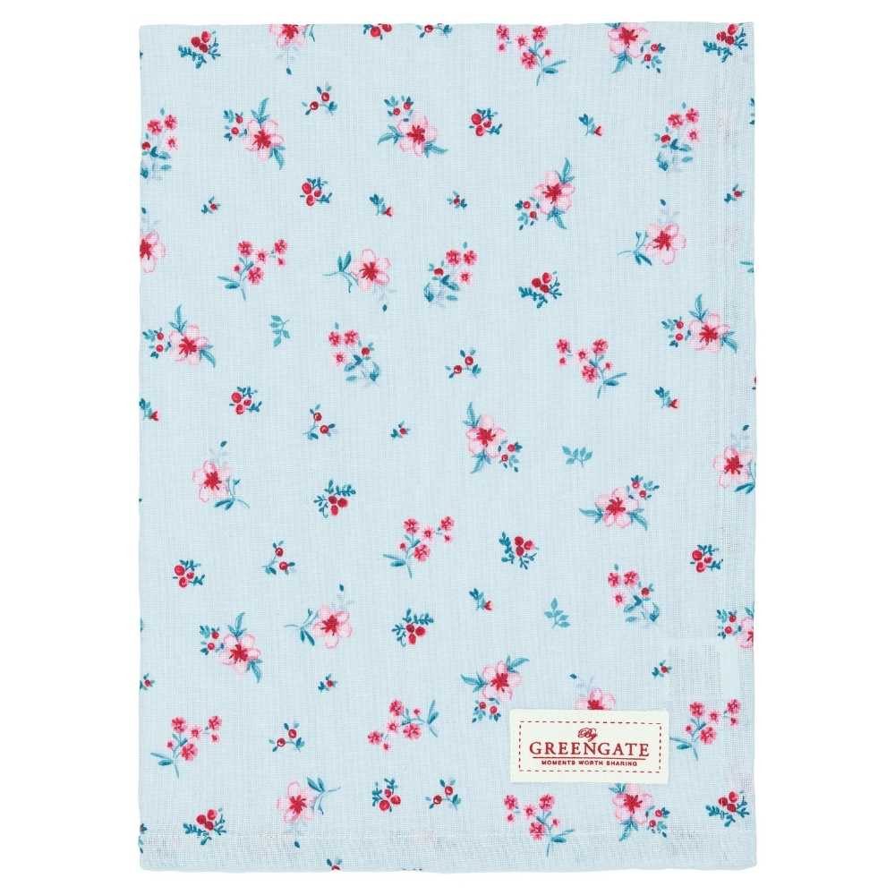 Greengate Geschirrtuch Greengate Geschirrtuch SILA PALE BLUE Blau mit Blümc günstig online kaufen