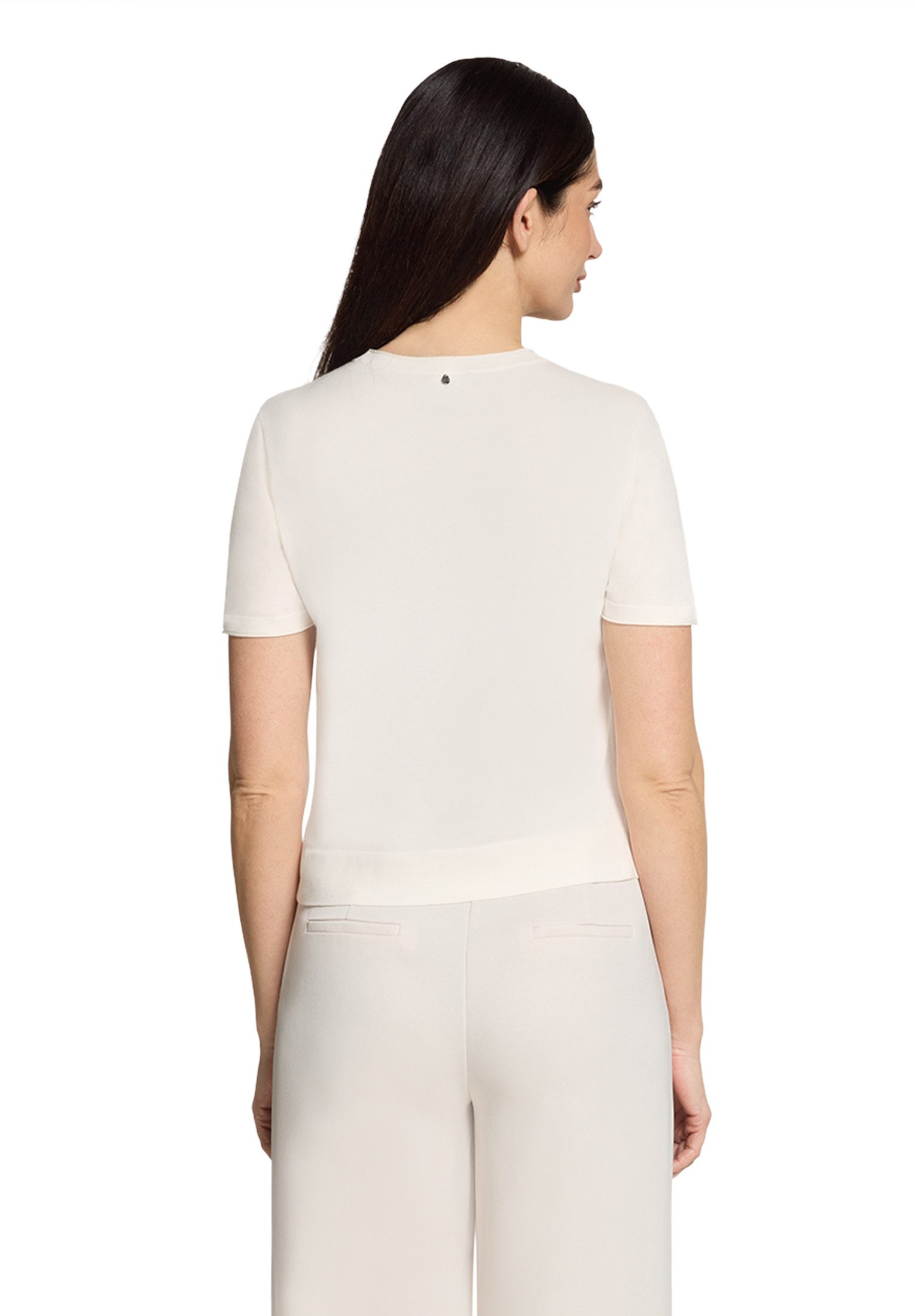 Vera Mont Kurzarmshirt Damen mit Rundhalsausschnitt (1-tlg) Struktur