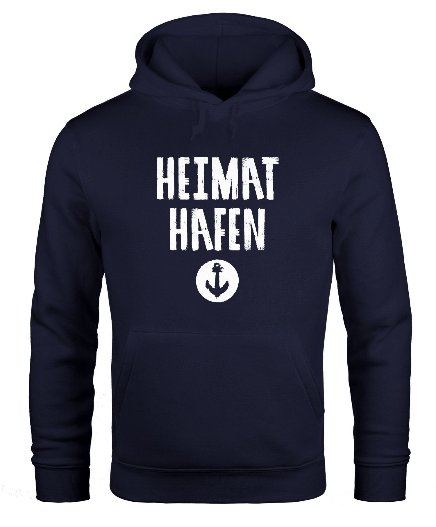 MoonWorks Hoodie Hoodie Herren Hafen Anker Kapuzen-Pullover Moonworks® navy