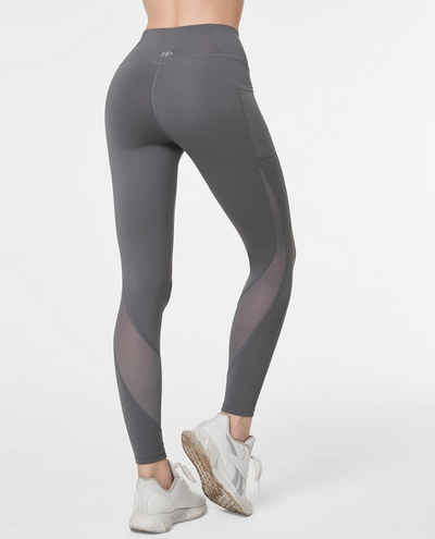 Yvette Leggings Damen Sport mit Tasche Mesh Blickdicht Sporthose E110361A19