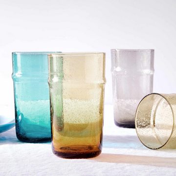 BUTLERS Glas BYRON Glas organisch mit Luftblasen 480ml, Glas, mundgeblasen