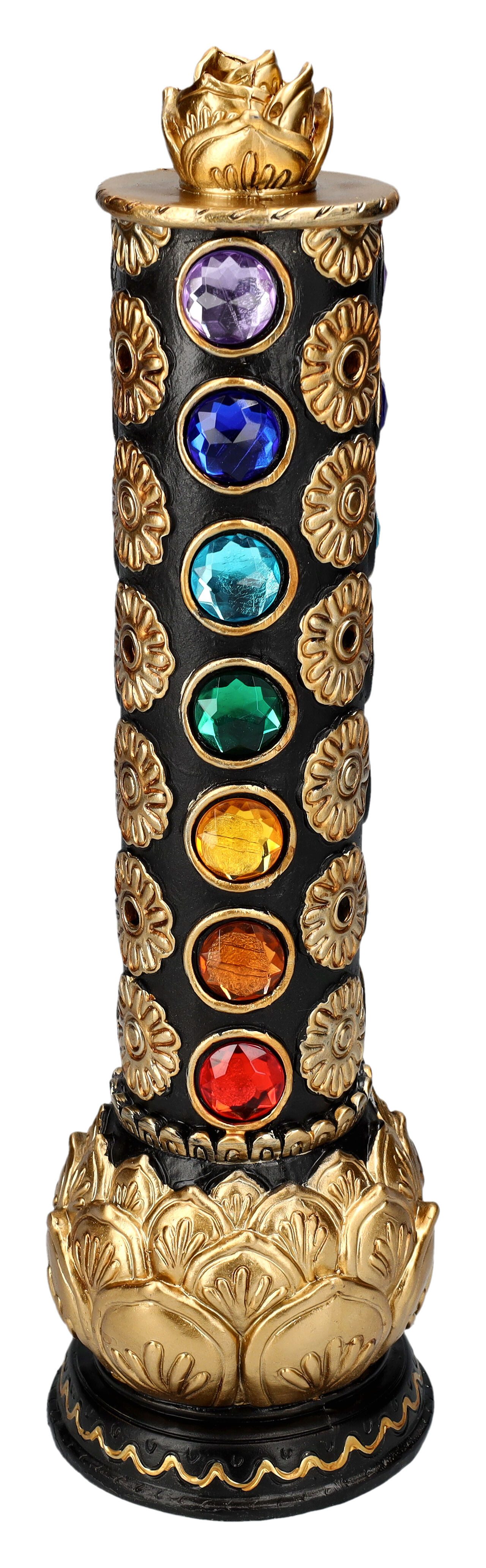 Figuren Shop GmbH Räuchermännchen Räucherkegelhalter - Chakra Totem - Fantasy Dekoration Räucherhalter