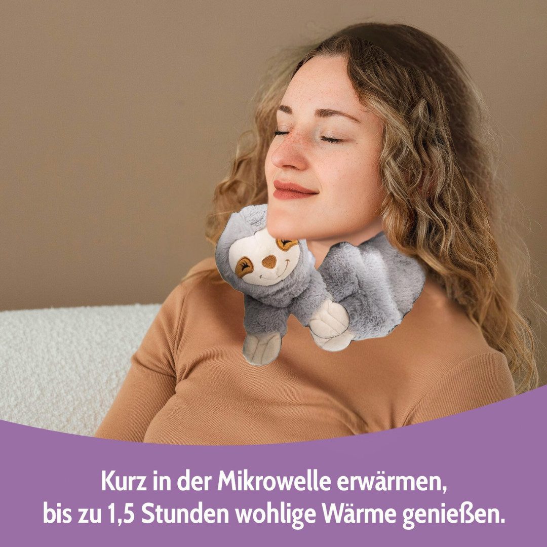 Habibi Plush Wärmekissen Habibi Plush Premium Nackenhörnchen 1744 Faultier grau