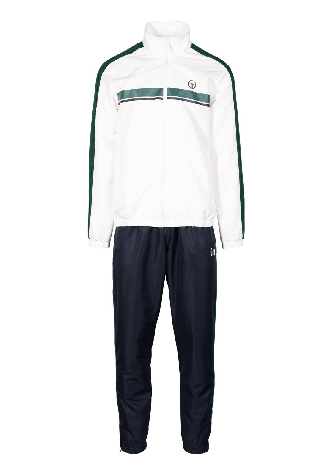 Sergio Tacchini Trainingsanzug Trainingsanzug Sergio Tacchini Agave (2-tlg., Jacke und Hose), Streifendetails