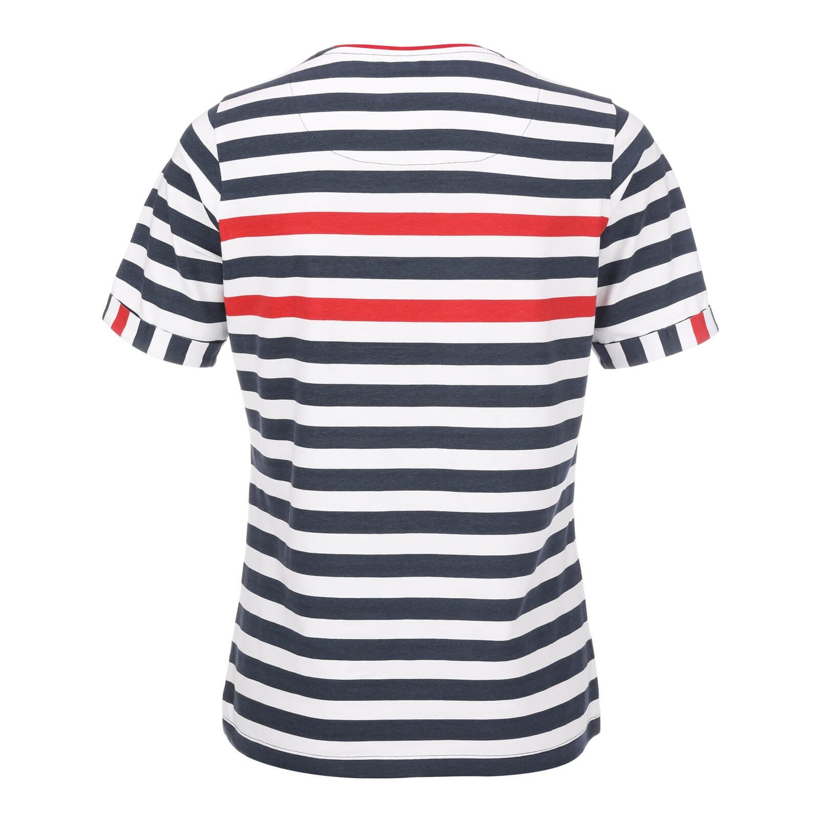 modAS Kurzarmshirt Maritim Baumwolle Shirt - T-Shirt Streifen Damen Blockstreifen Basic