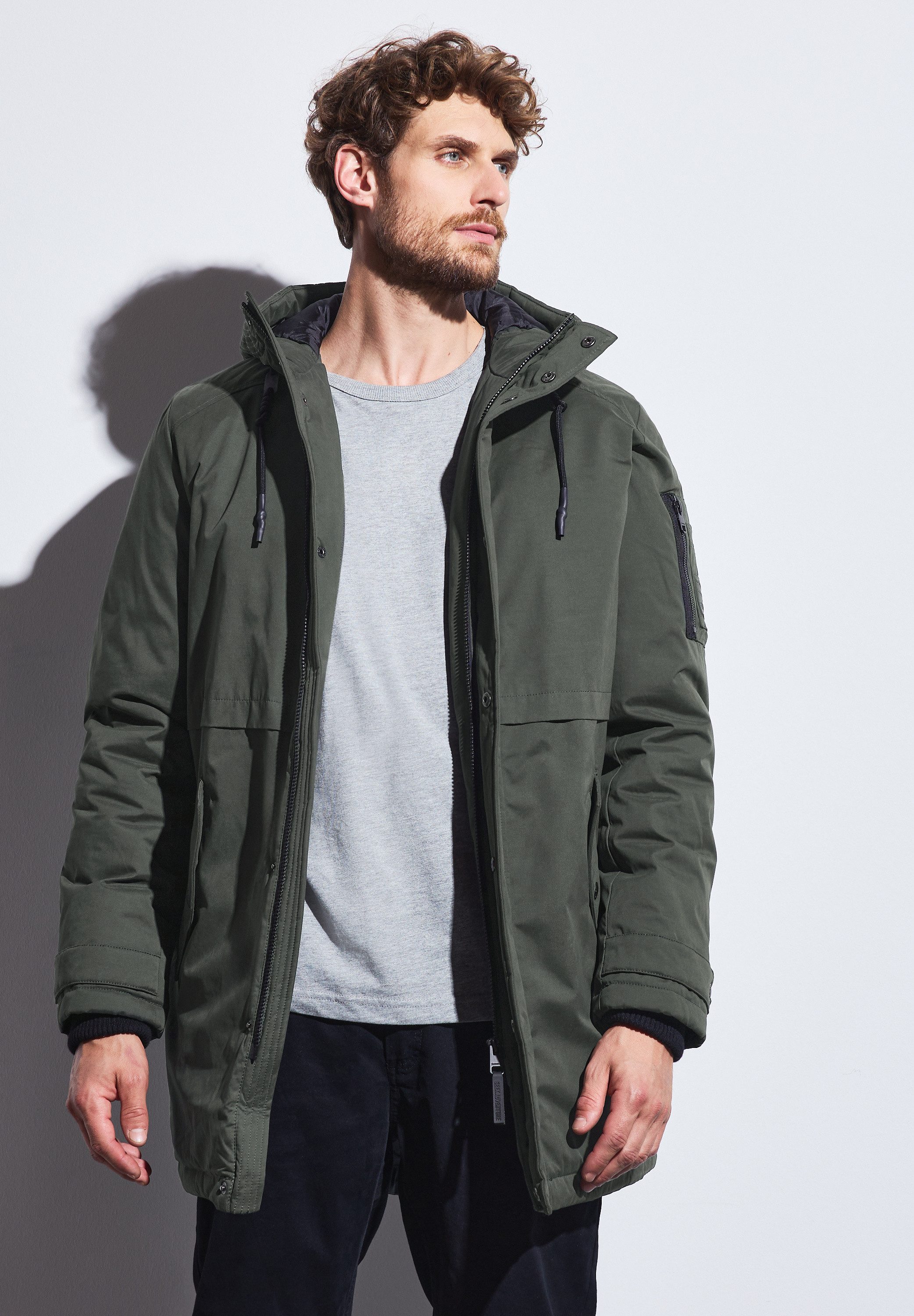 STREET ONE MEN Wintermantel mit Zipper günstig online kaufen