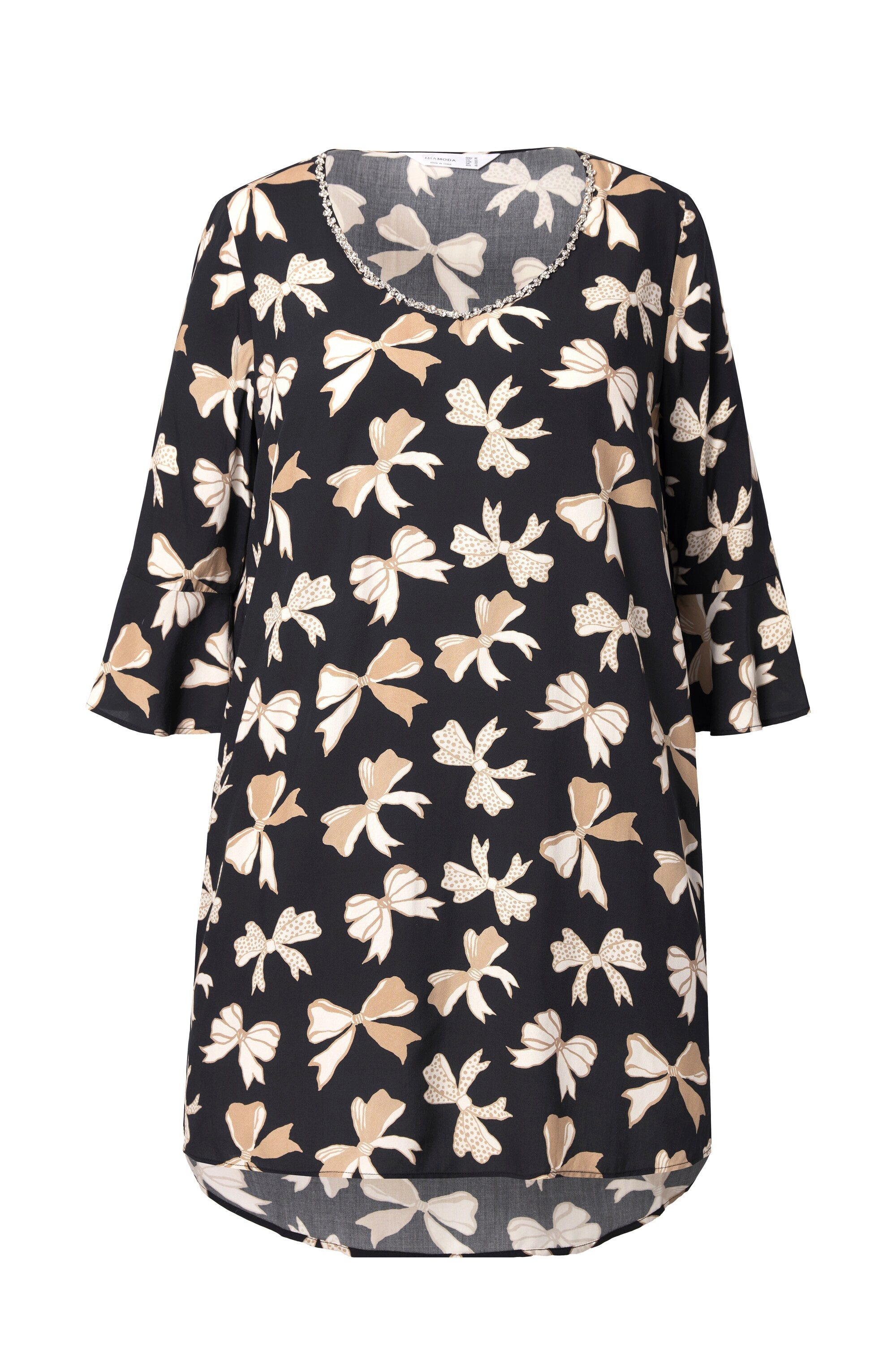 MIAMODA Tunika Tunika A-Linie Alloverdruck 3/4-Ärmel günstig online kaufen