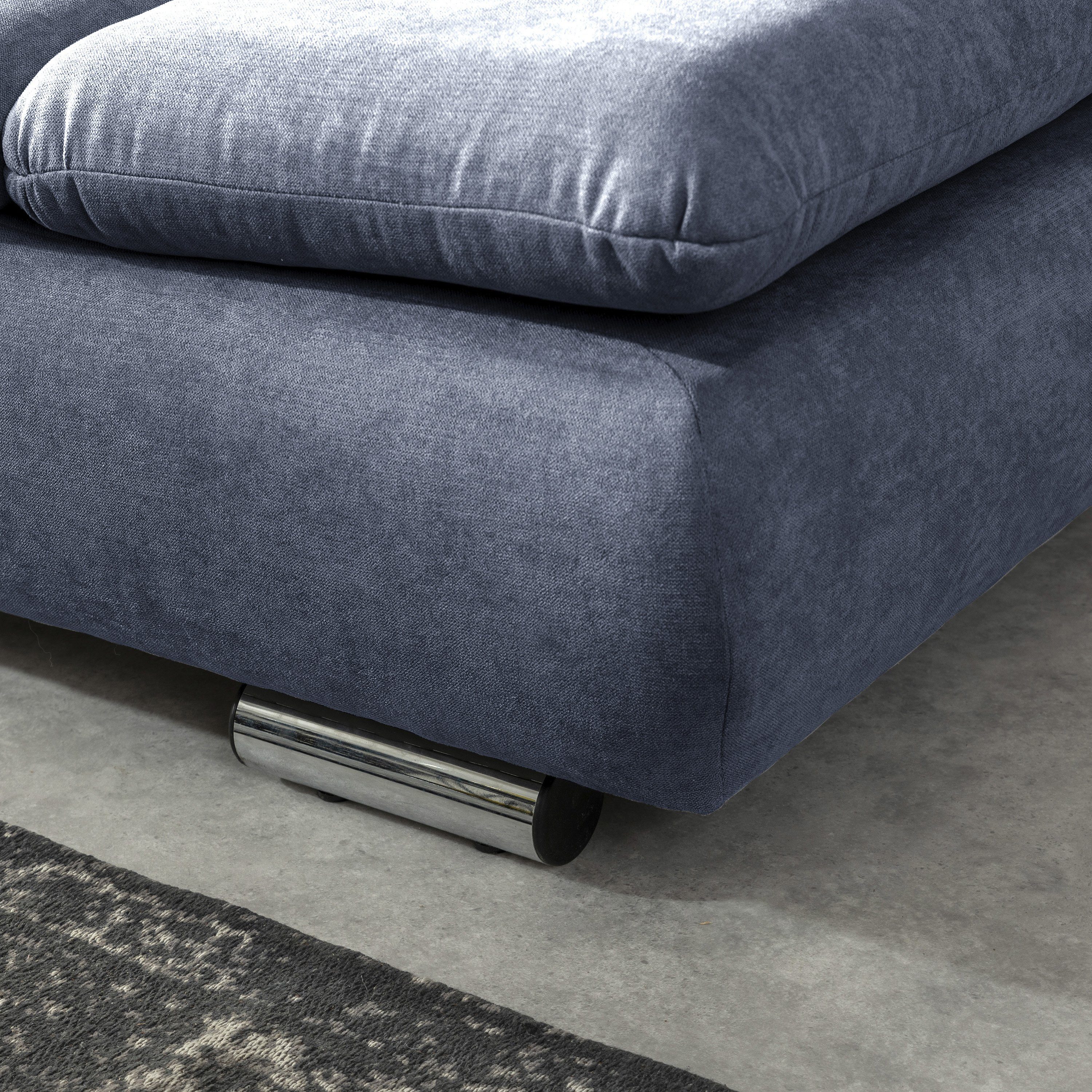 Max Winzer® Ecksofa Flachgewebe rechts mit 1 Stück, Germany in links 2,5-Sitzer Ecksofa blau, Terrence Sofa Made
