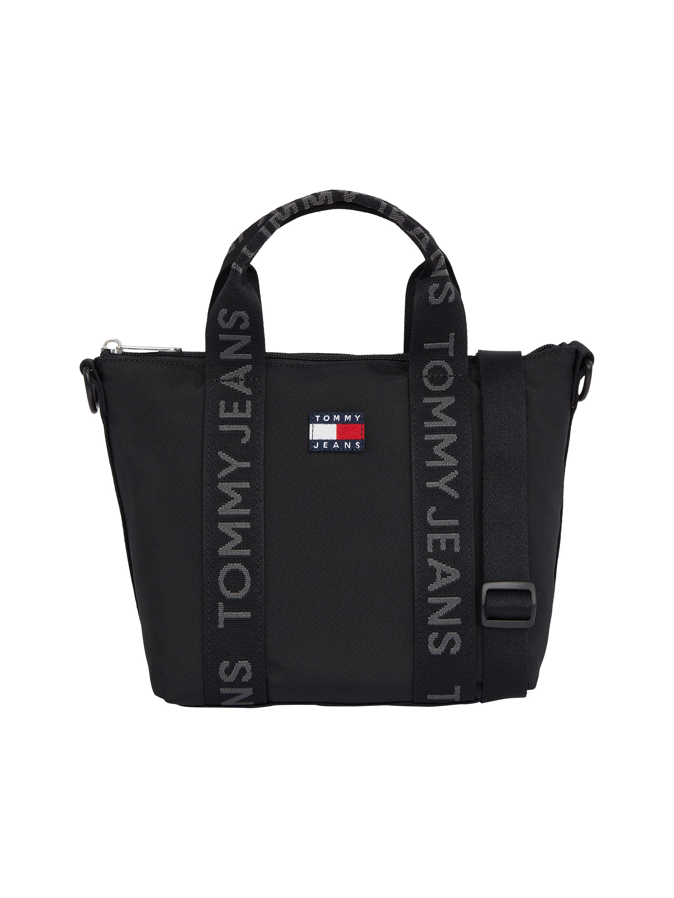 Tommy Jeans Tragetasche TJW ESS DAILY MINI TOTE, Damen Henkeltaschuhe, Umhängetasche, Schultertasche mit Logoflagge