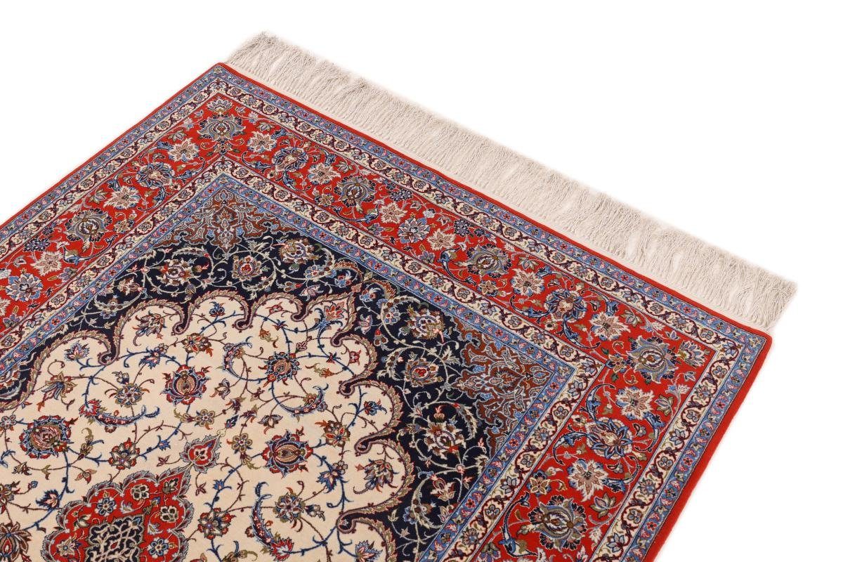 Handgeknüpfter rechteckig, Trading, Isfahan Höhe: Orientteppich, 6 Nain 151x221 mm Seidenkette Orientteppich