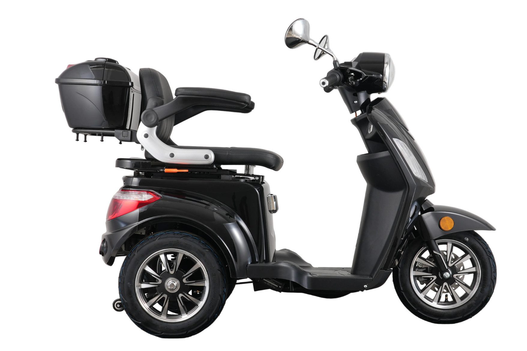 Aktiv mobil Elektromobil AM E-Trike Pro, 25 km/h mit Topcase, 1000 W, 25 km/h, Topcase Fassungsvermögen von ca. 36 Litern, Staufach mit ca. 24 Litern