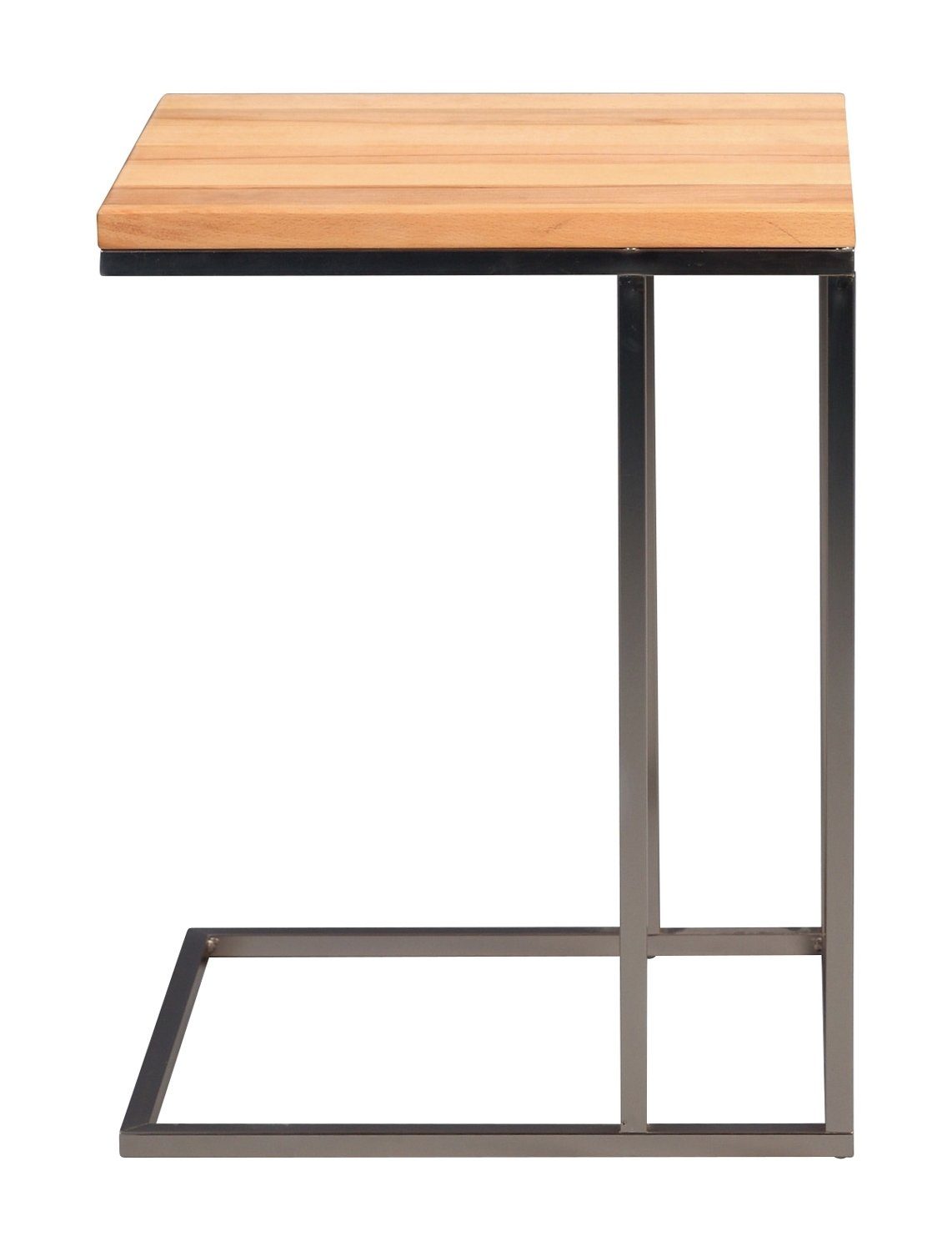 M2 Kollektion Beistelltisch FINN, 38 x 43 cm, Wildeiche massiv geölt, Metall