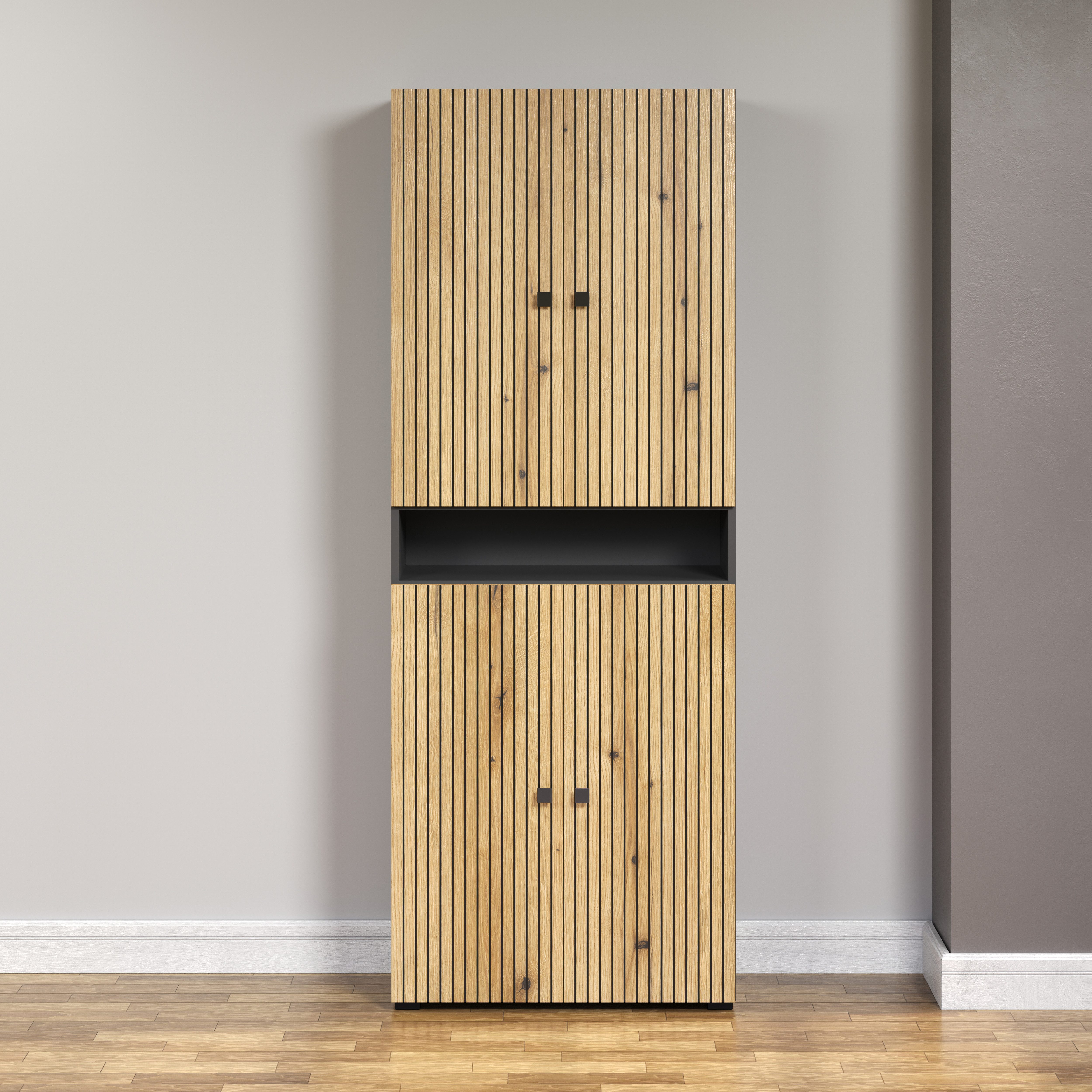 welltime Hochschrank Amrum Badezimmerschrank mit und ohne Schublade - (B/T/H) 40-70/31/186 cm