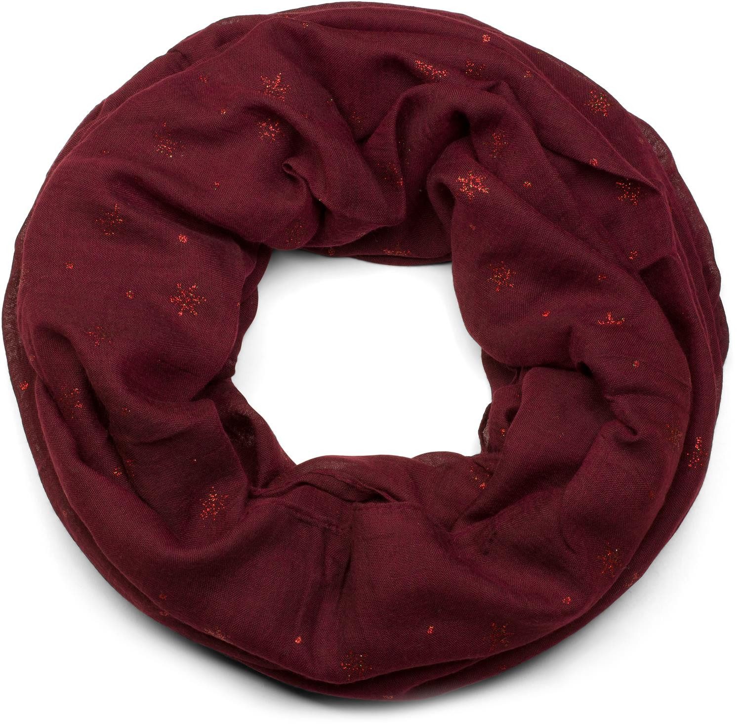 Loop Loop mit glitzerndem Schneeflocken Print