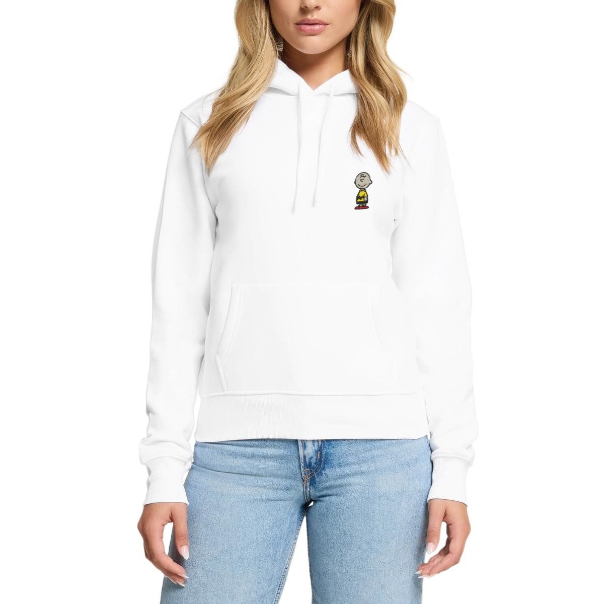 Spreadshirt Hoodie Peanuts Charlie Brown Als Stickmotiv Damen Premium Hoodie (1-tlg)
