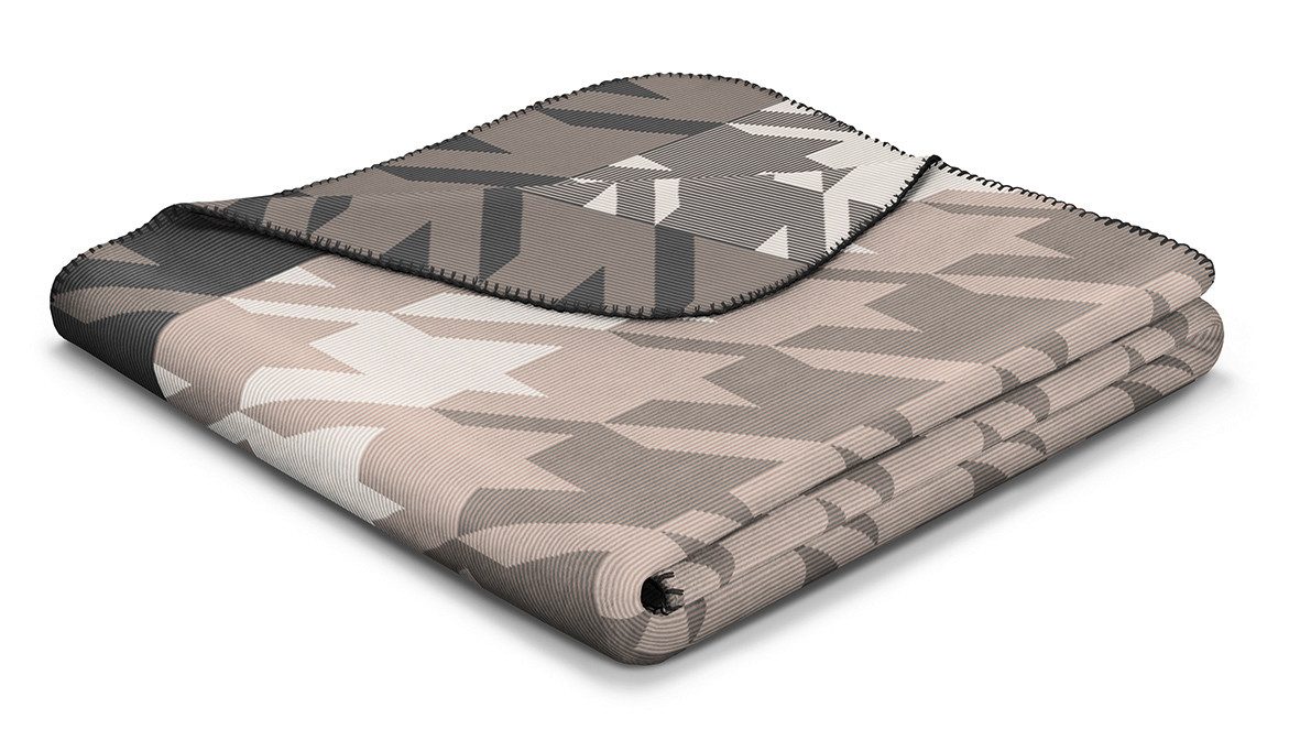 Wohndecke Heritage, Biederlack, moderne Streifen mit Hahnentritt