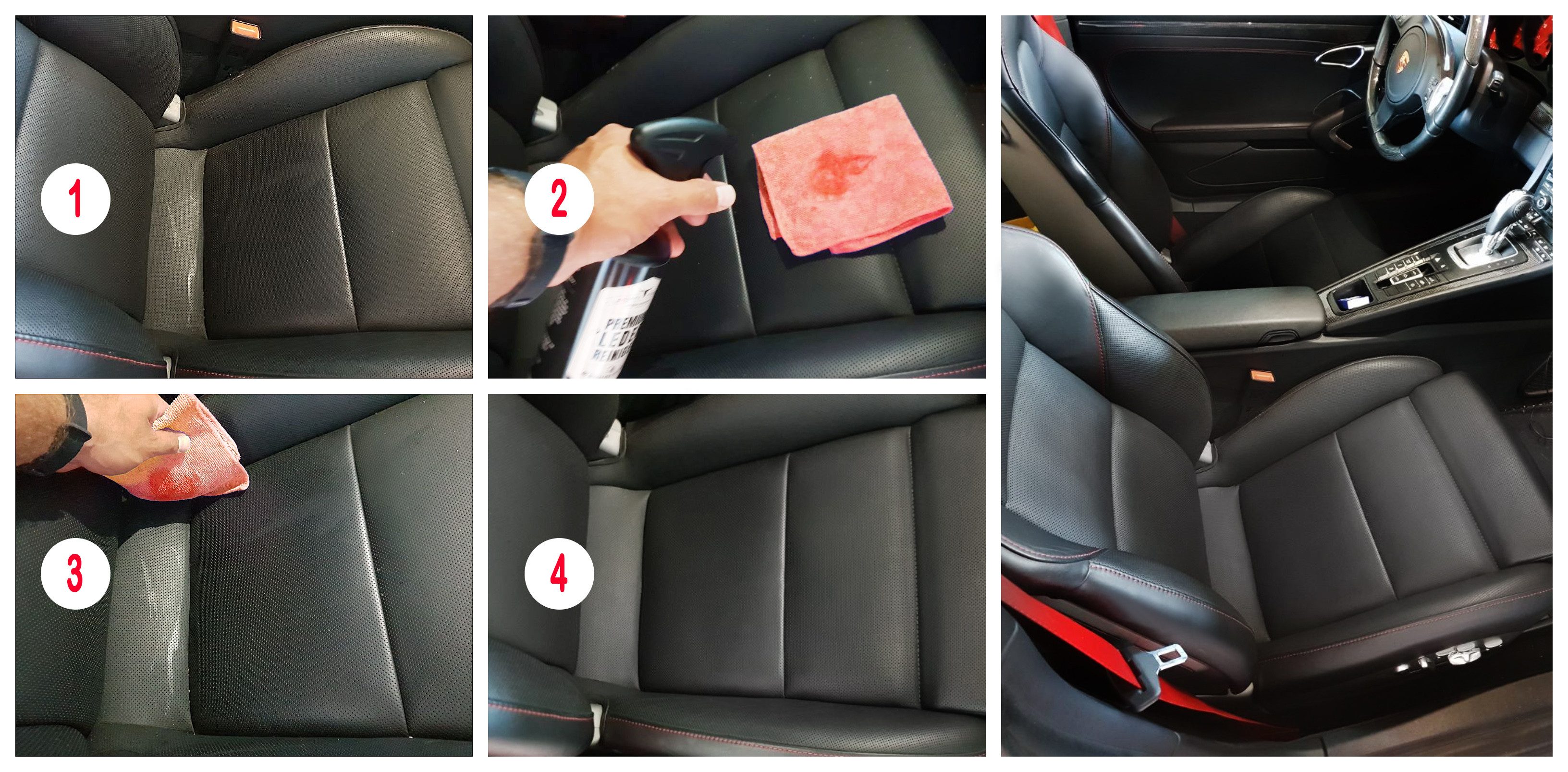 URBAN FOREST Auto Innenraumreiniger 500ml+Auto Leder Reiniger für Auto 500ml+Tücher Auto-Reinigungsmittel (2-St)