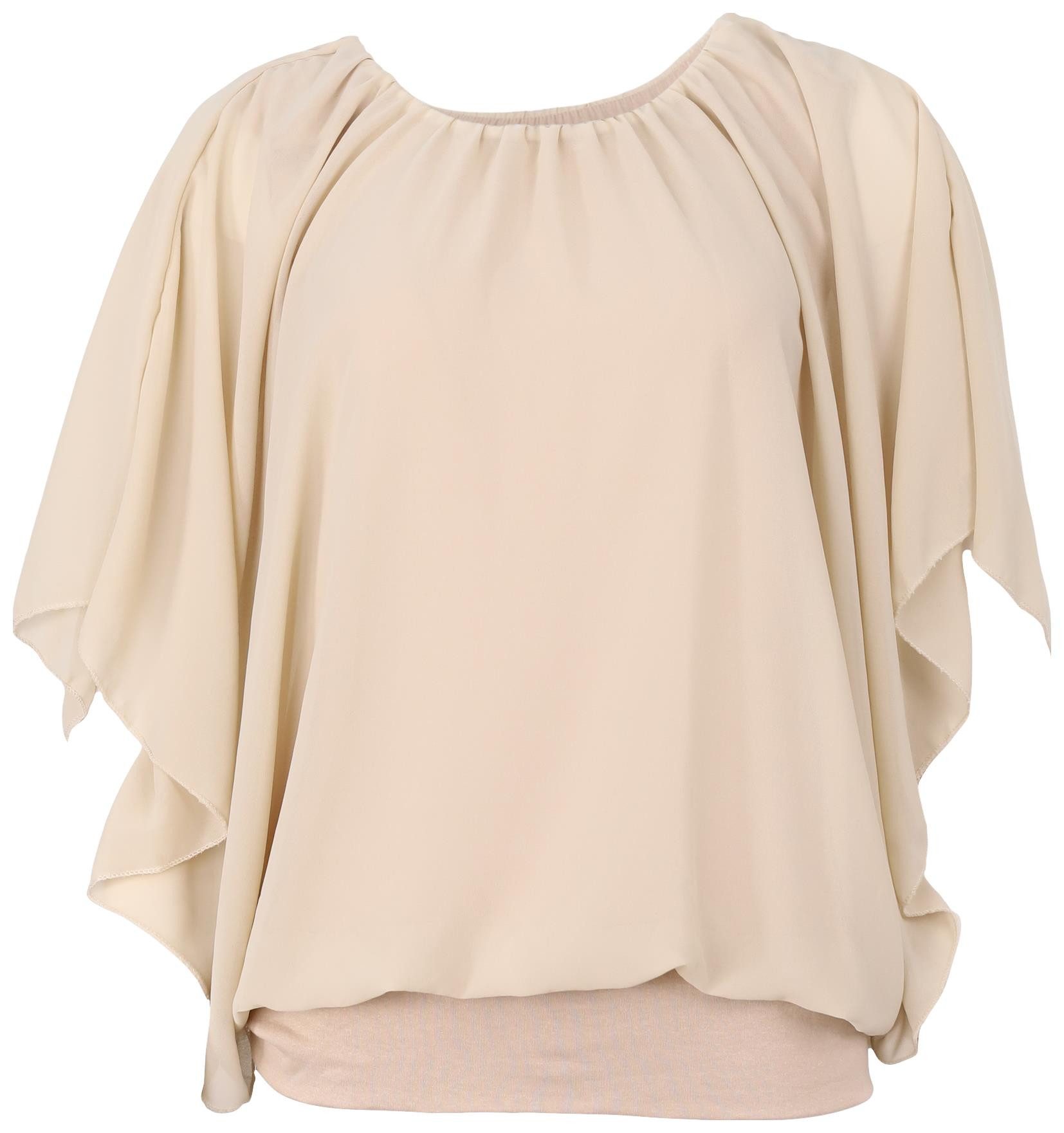 malito more than fashion Chiffonbluse 6296 mit breitem Bund Einheitsgröße günstig online kaufen