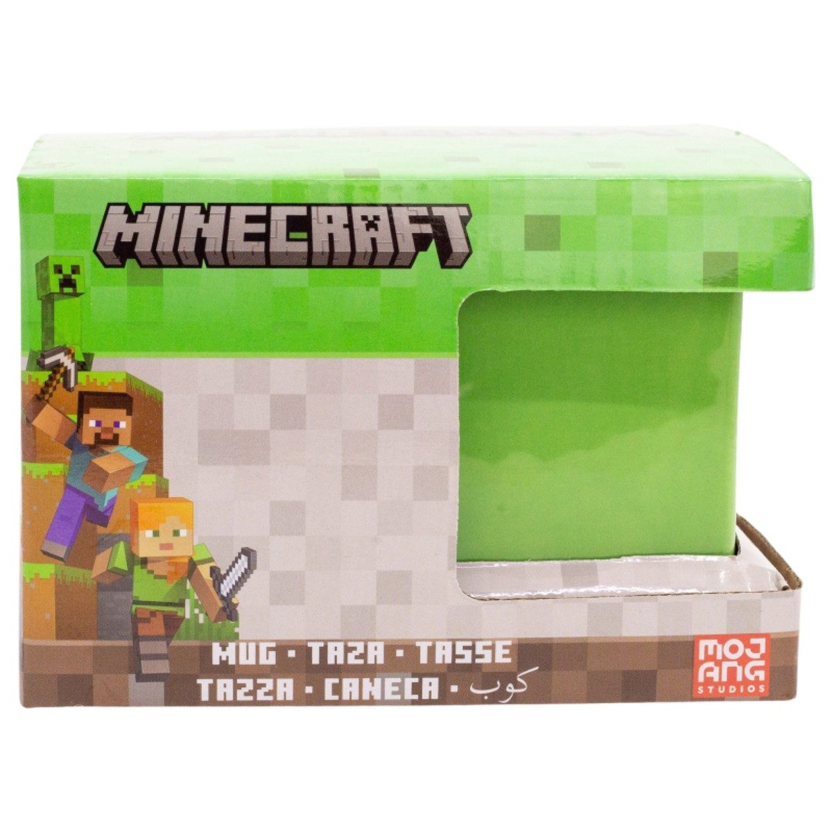 Minecraft Tasse 440 ml Keramikbecher in Geschenkbox mit Charakterdesign, 1-tlg.