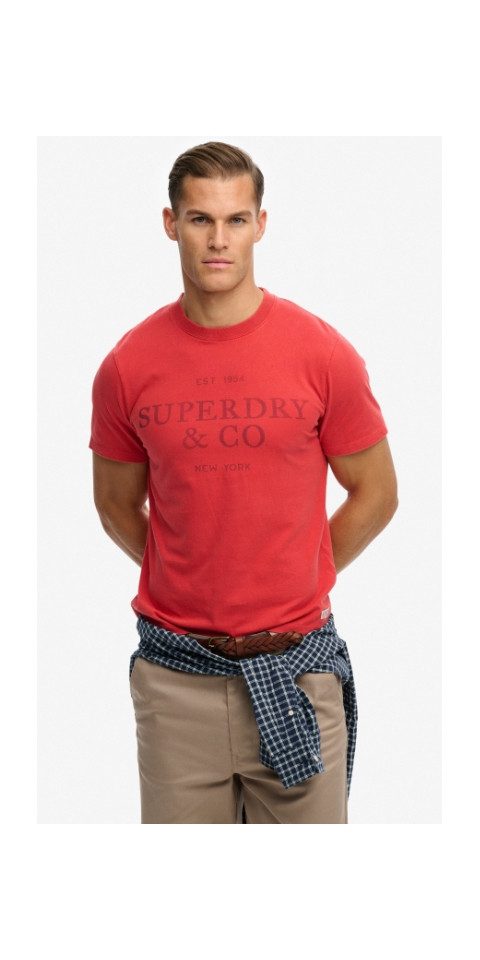 Superdry T-Shirt 1954 COMPANY RELAXED TEE BASE RED