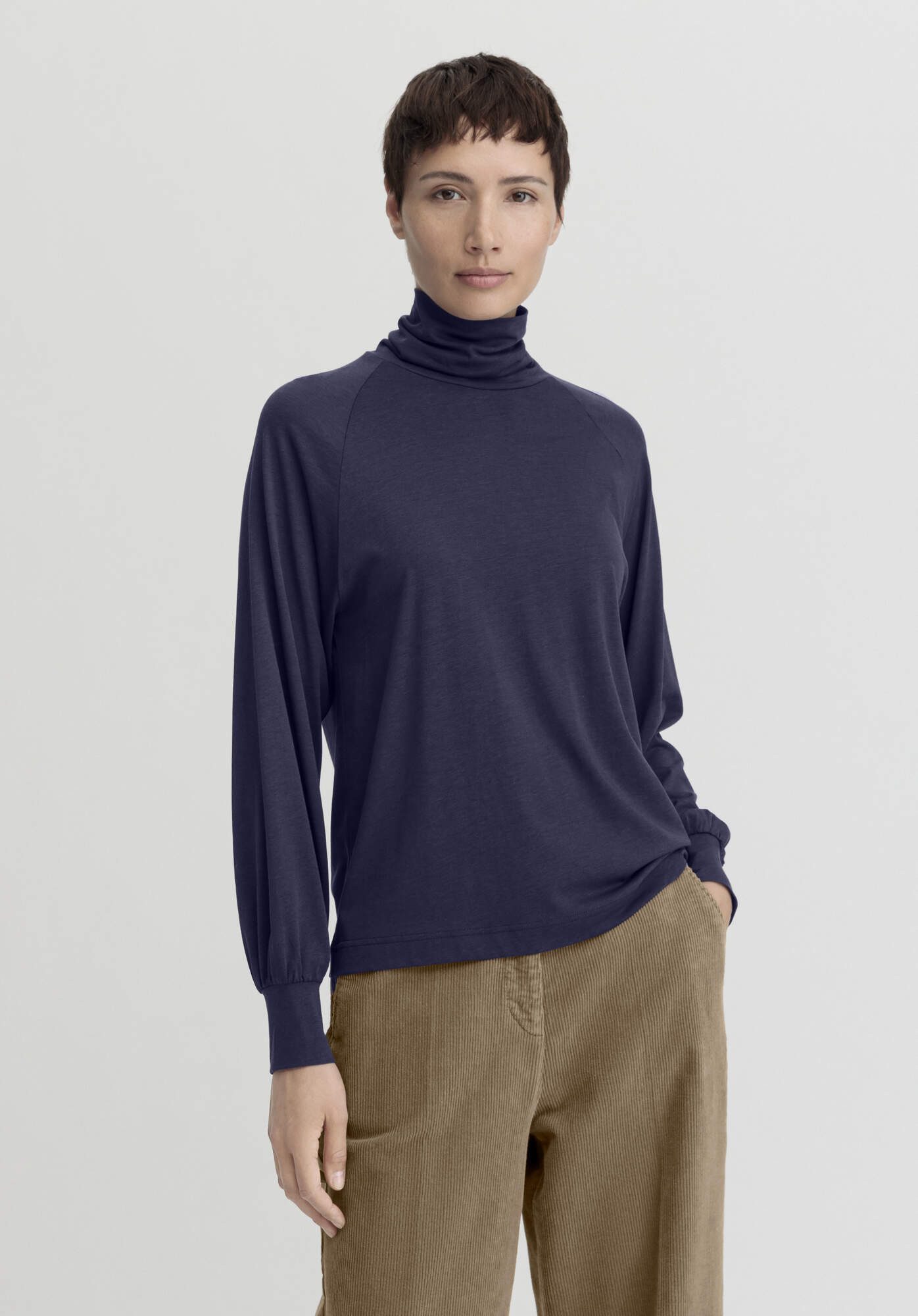 Hessnatur Hemdbluse aus TENCEL™ Lyocell mit Bio-Baumwolle (1-tlg)