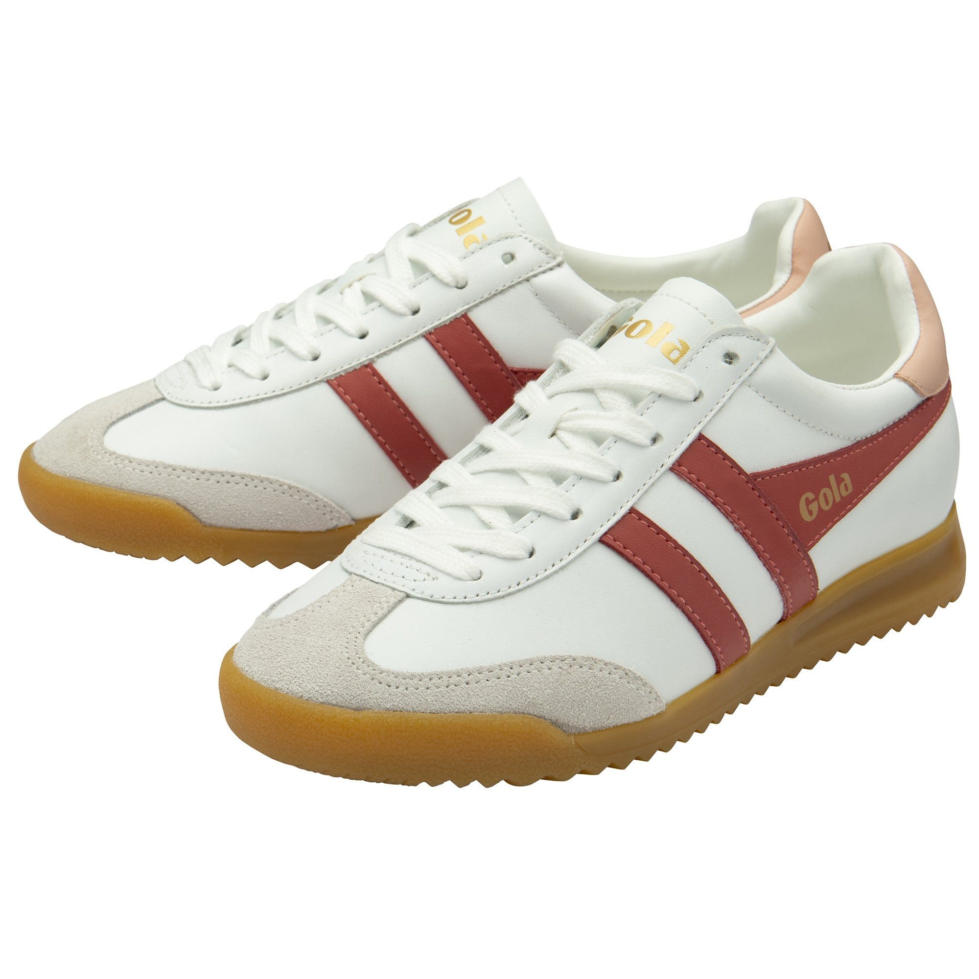 Gola Torpedo Leder 2025 weiss/braun/rosa Damen Sneaker günstig online kaufen