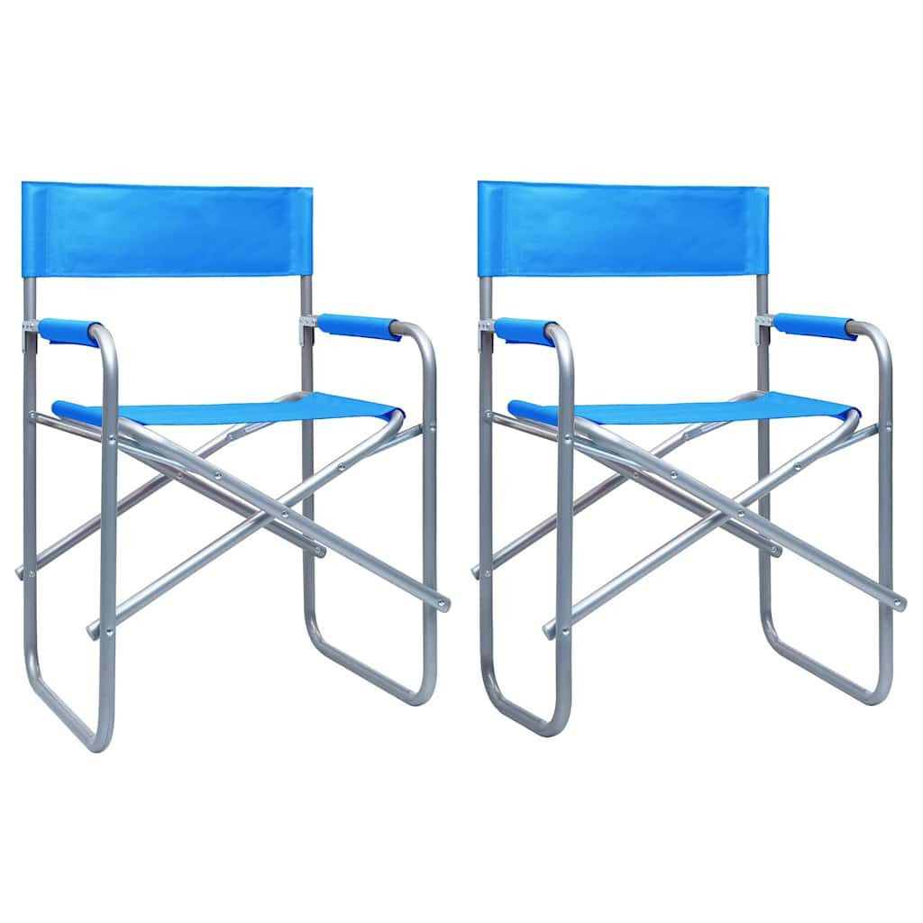 furnicato Regiestuhl Klappbarer Blau 48 x 57 x 79 cm (2 St)