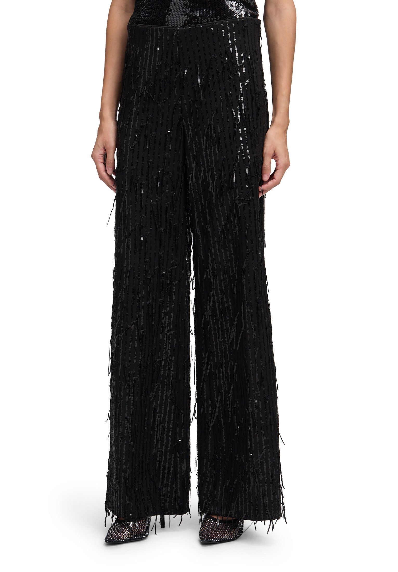Vera Mont Stoffhose Damen Perfect Body-Hose im Glitzer-Look