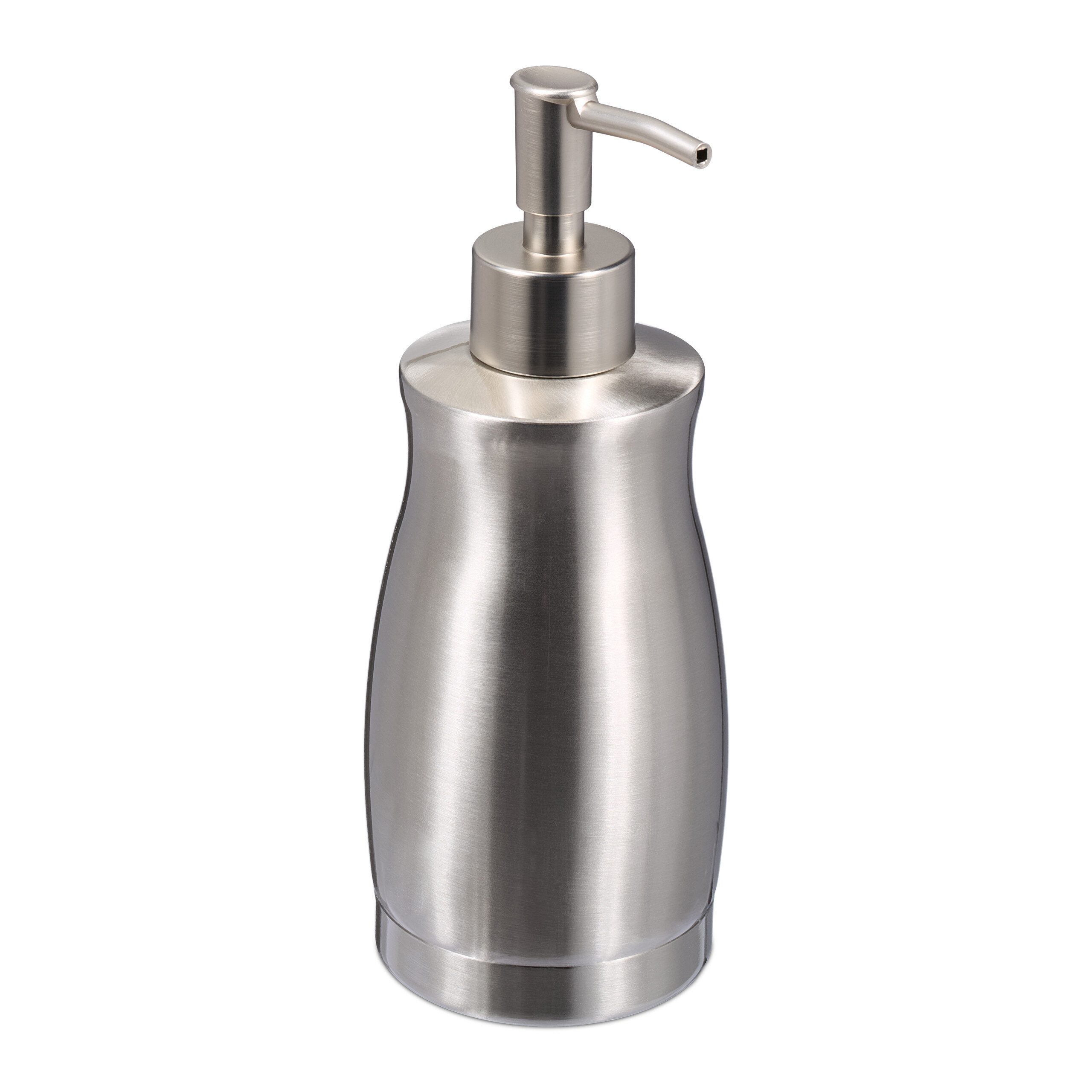 relaxdays Seifenspender Edelstahl 400 ml, Silber günstig online kaufen