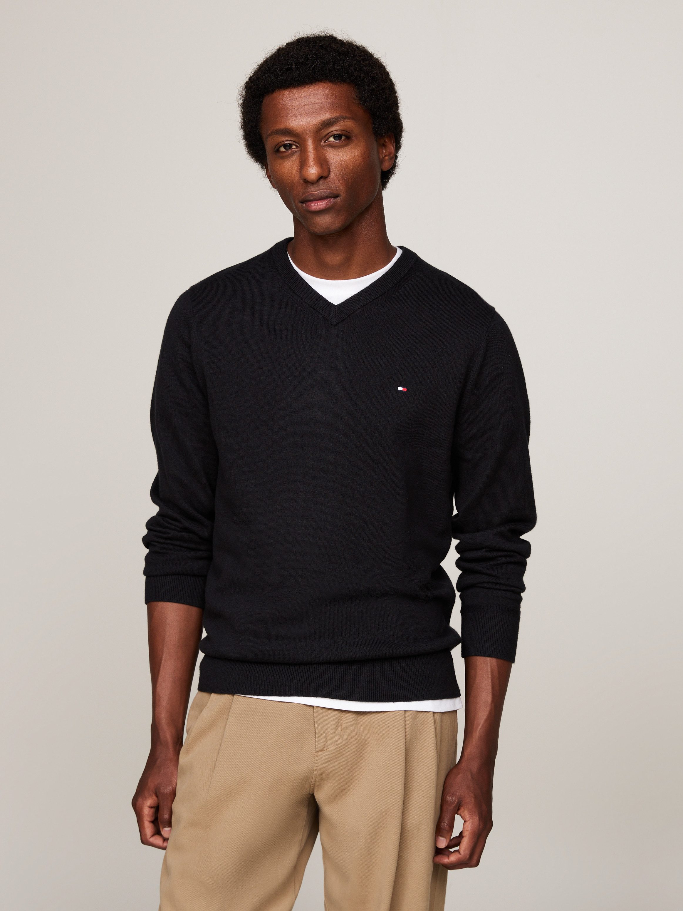 Tommy Hilfiger V-Ausschnitt-Pullover PIMA ORG CTN günstig online kaufen
