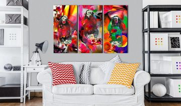 Artgeist Wandbild Crazy Monkeys - triptych