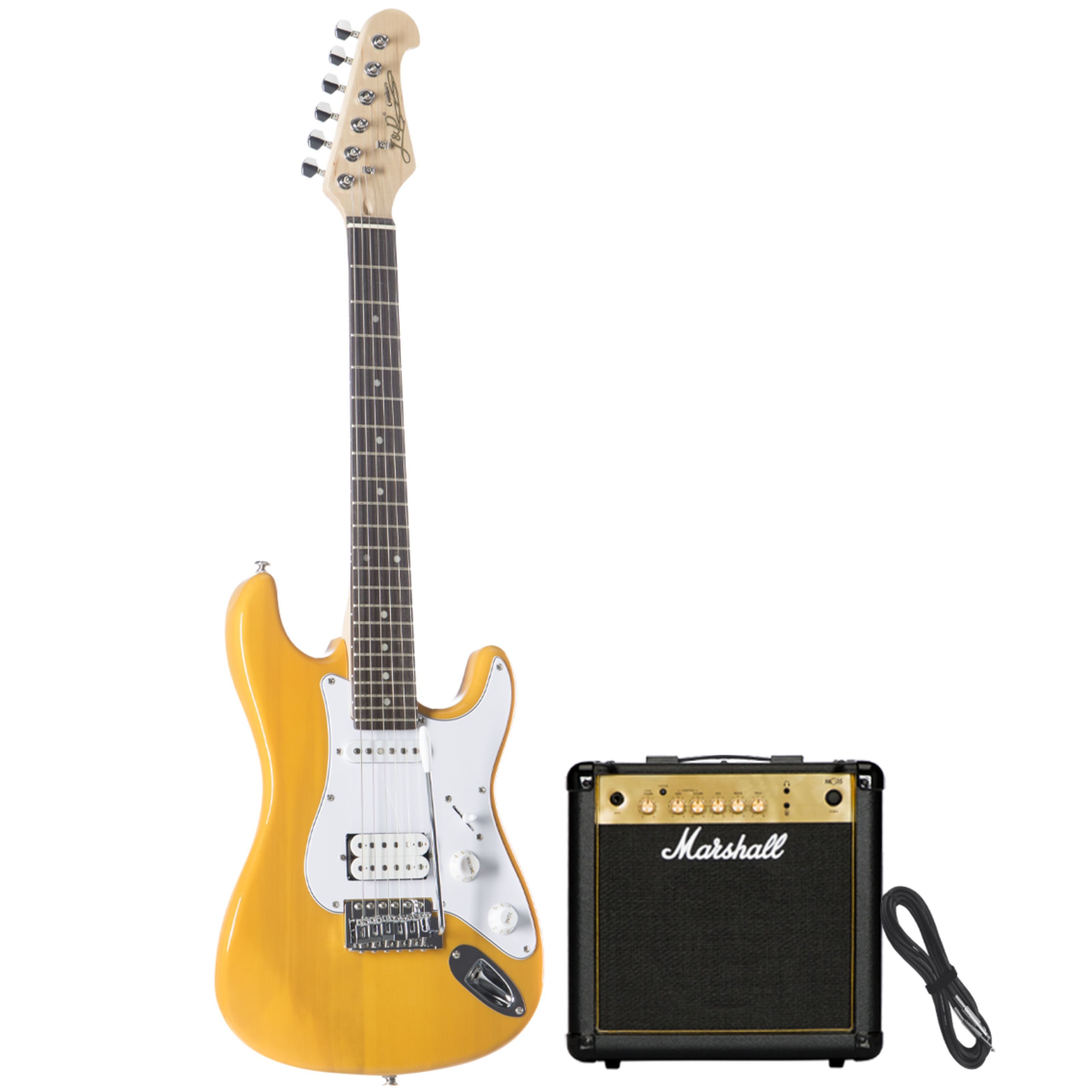 J & D E-Gitarre, E-Gitarren, E-Gitarren-Sets, ST-MINI BTB + MG15 - E-Gitarren Anfänger Set