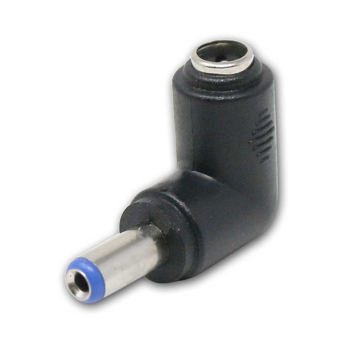 world-trading-net Rundstecker DC Eck-Adapter, 2,1mm Stecker zu 2,1mm Buchse, 90°