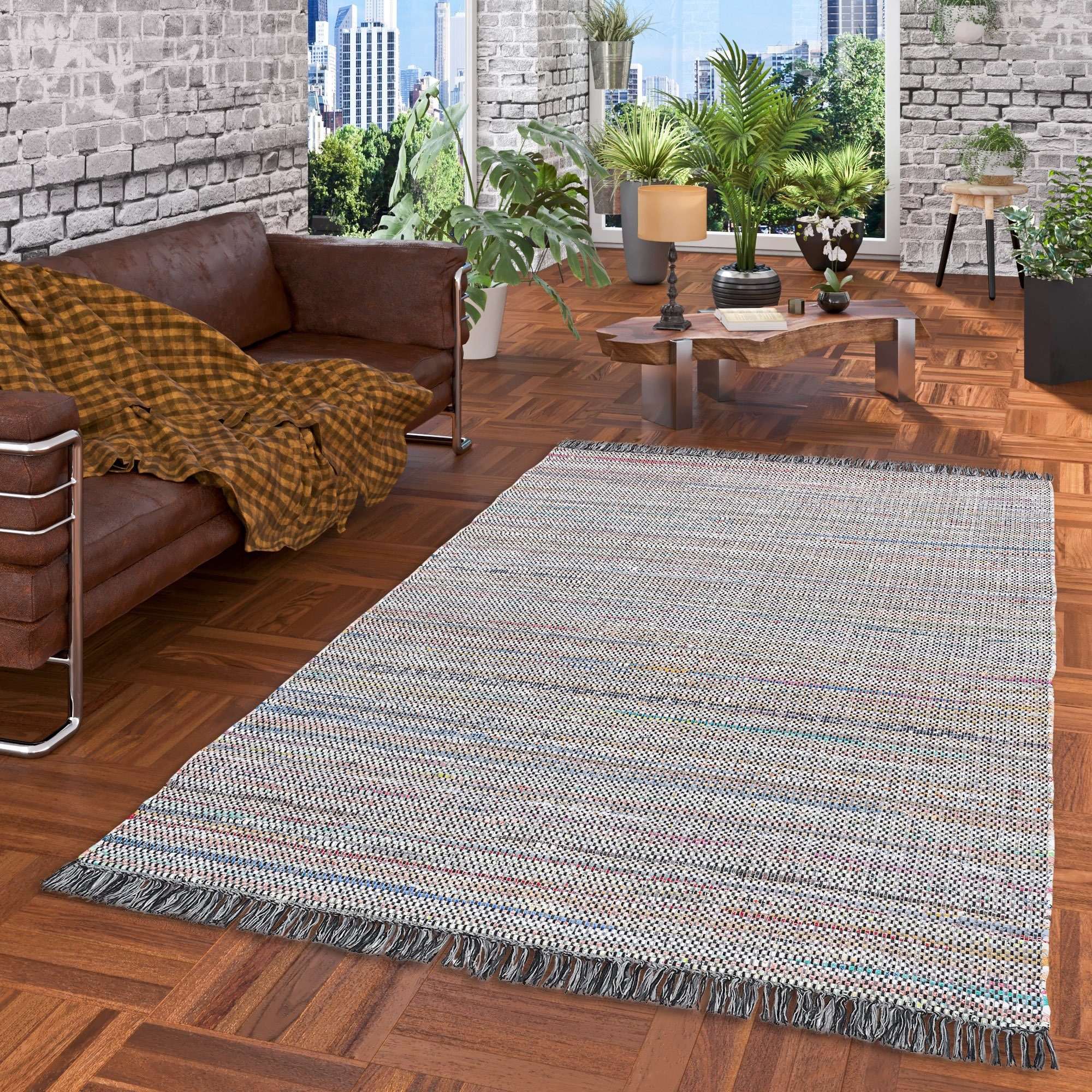 Pergamon Wollteppich Baumwolle Natur Teppich Cayenne, günstig online kaufen