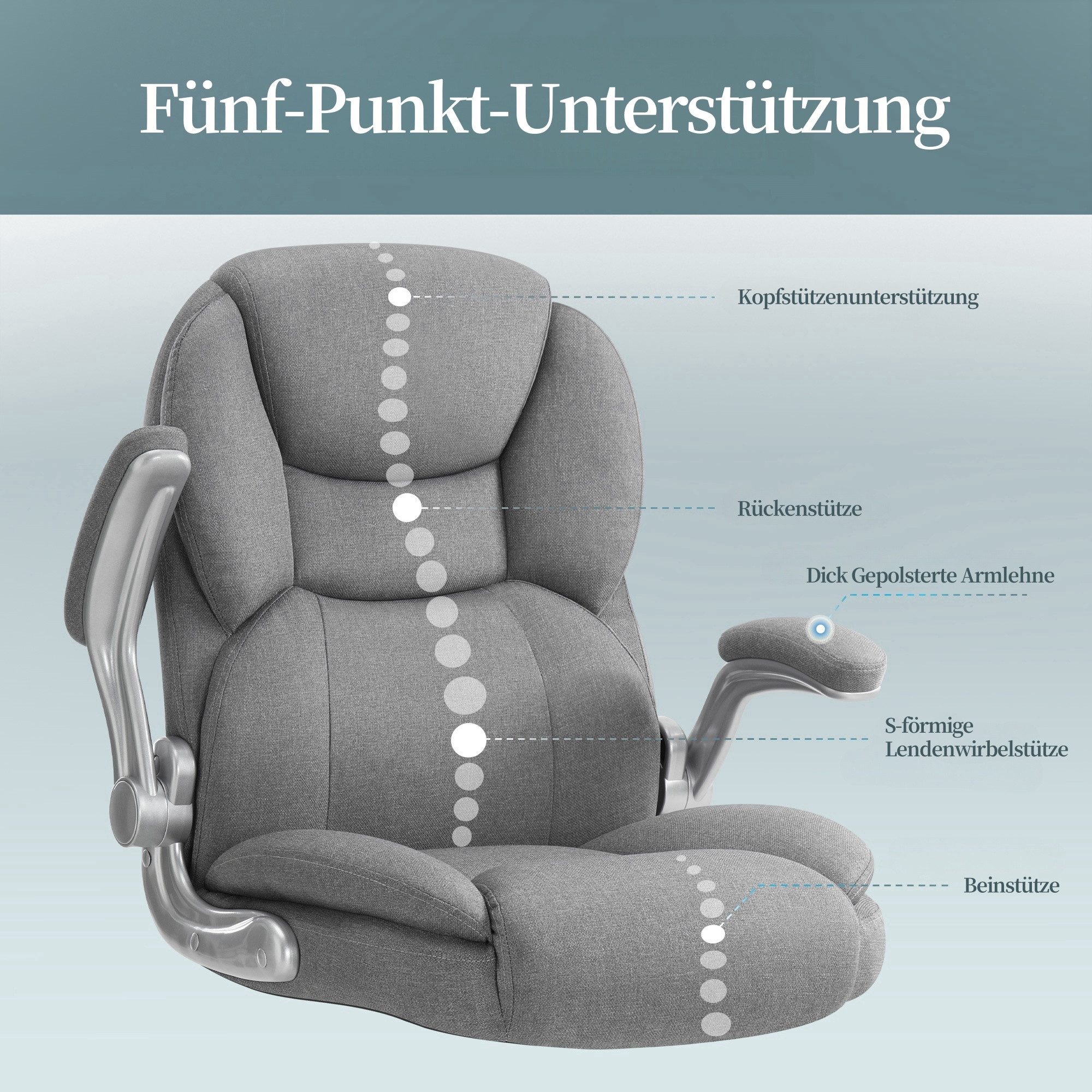 IWMH Chefsessel Ergonomischer Bürostuhl, Höhenverstellbar Schreibtischstuhl günstig online kaufen