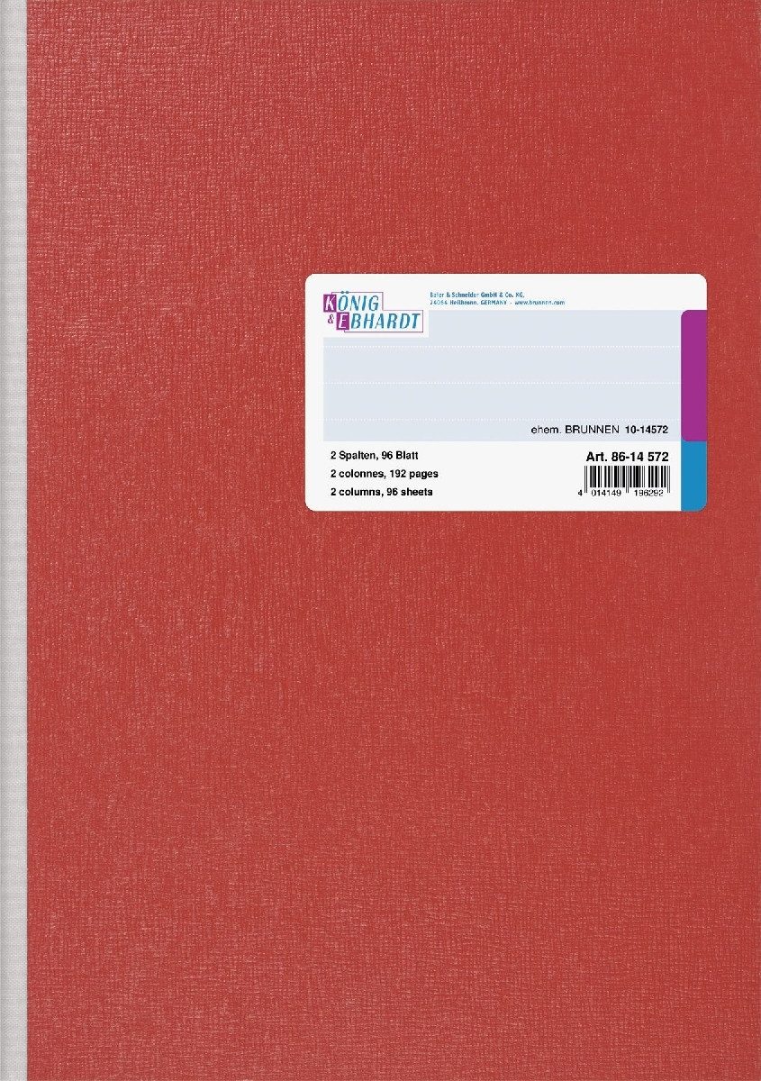 König & Ebhardt Notizbuch Geschäftsbuch A4 96 Blatt 2 Spalten broschiert