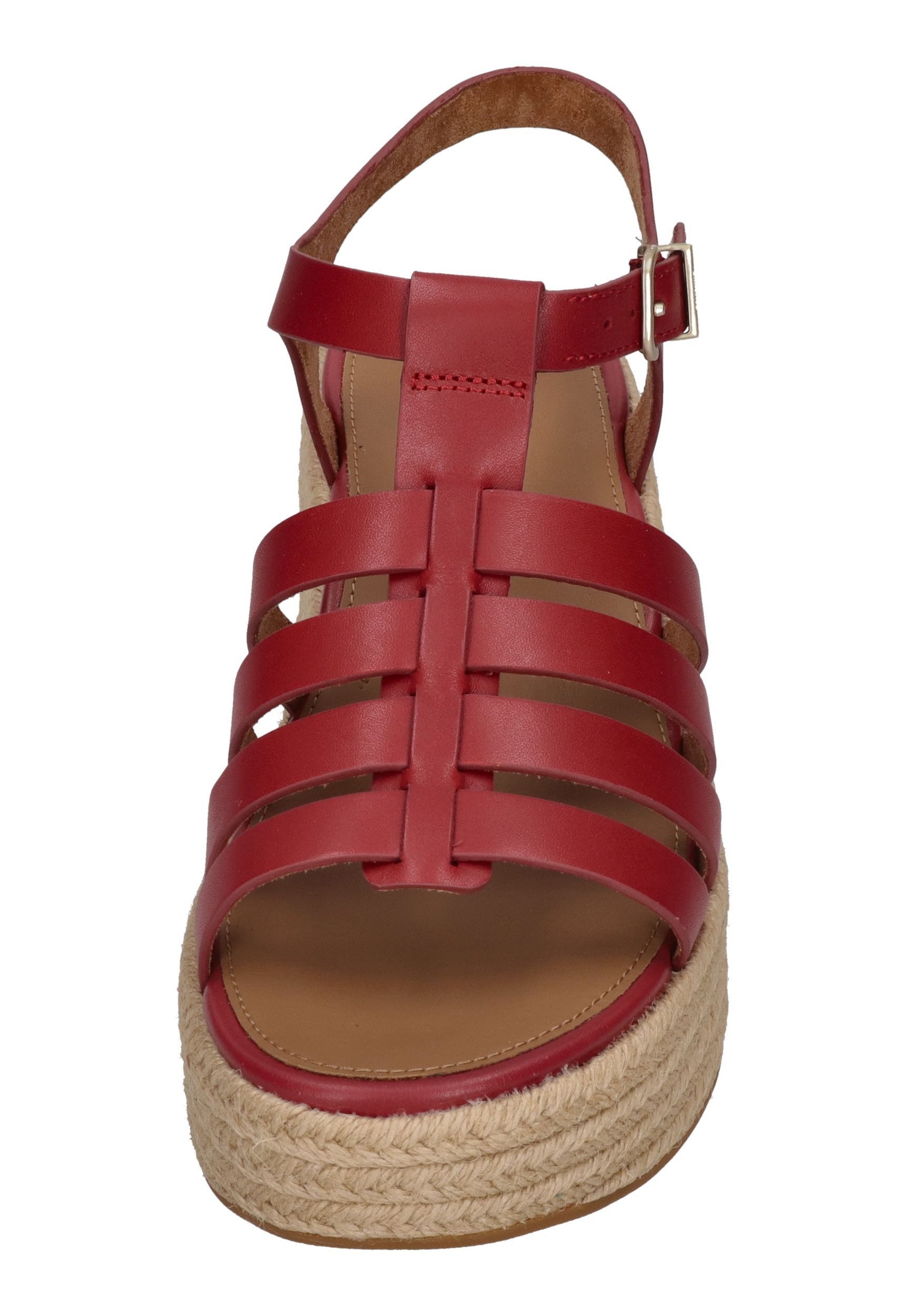 Fitflop PLATFFORMS ESPADR. LEATHER FISHERMAN WEDGE SANDALS Sandalette Burnt Berry