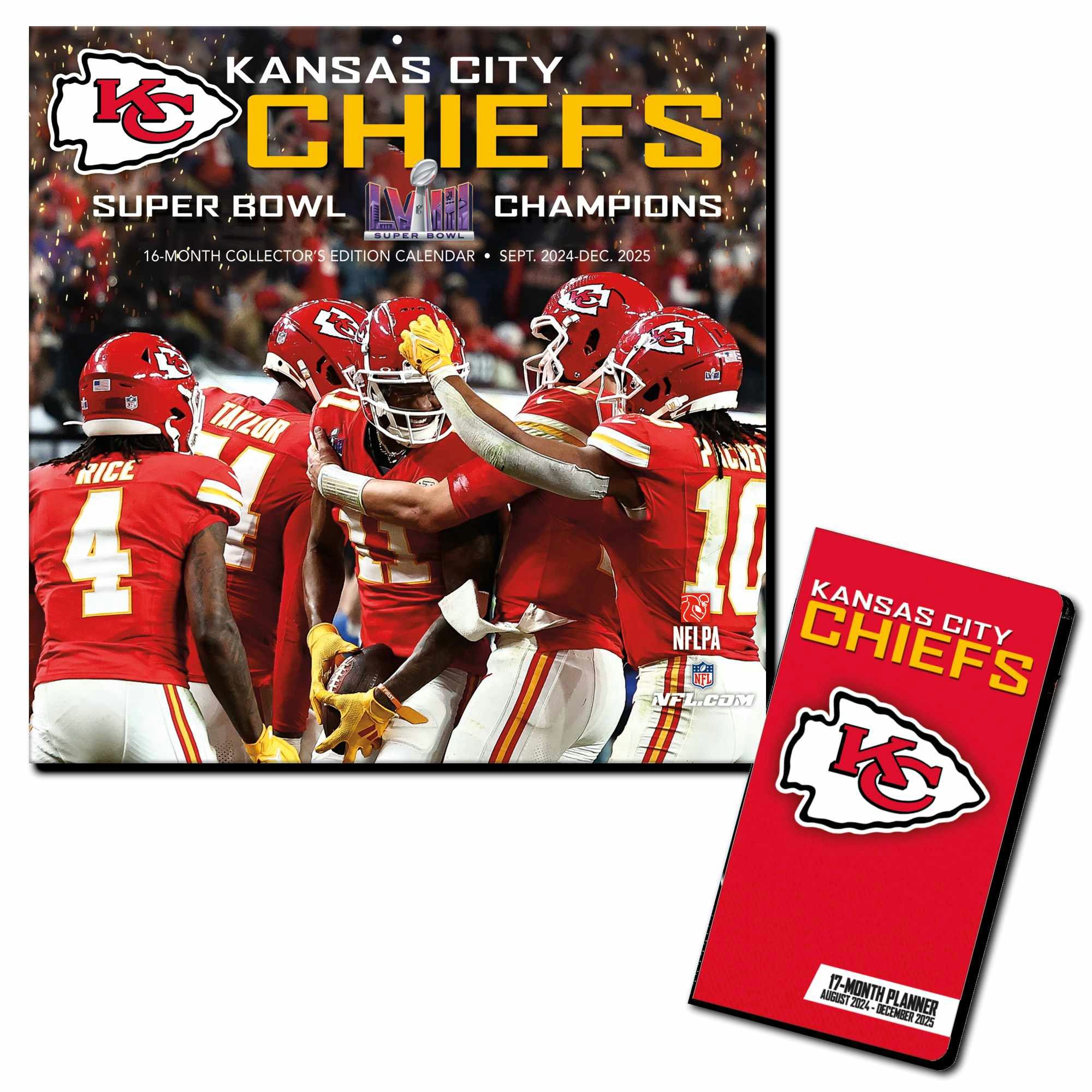 Turner Licensing Wandkalender Kansas City Chiefs Kalender Set 2025, 12