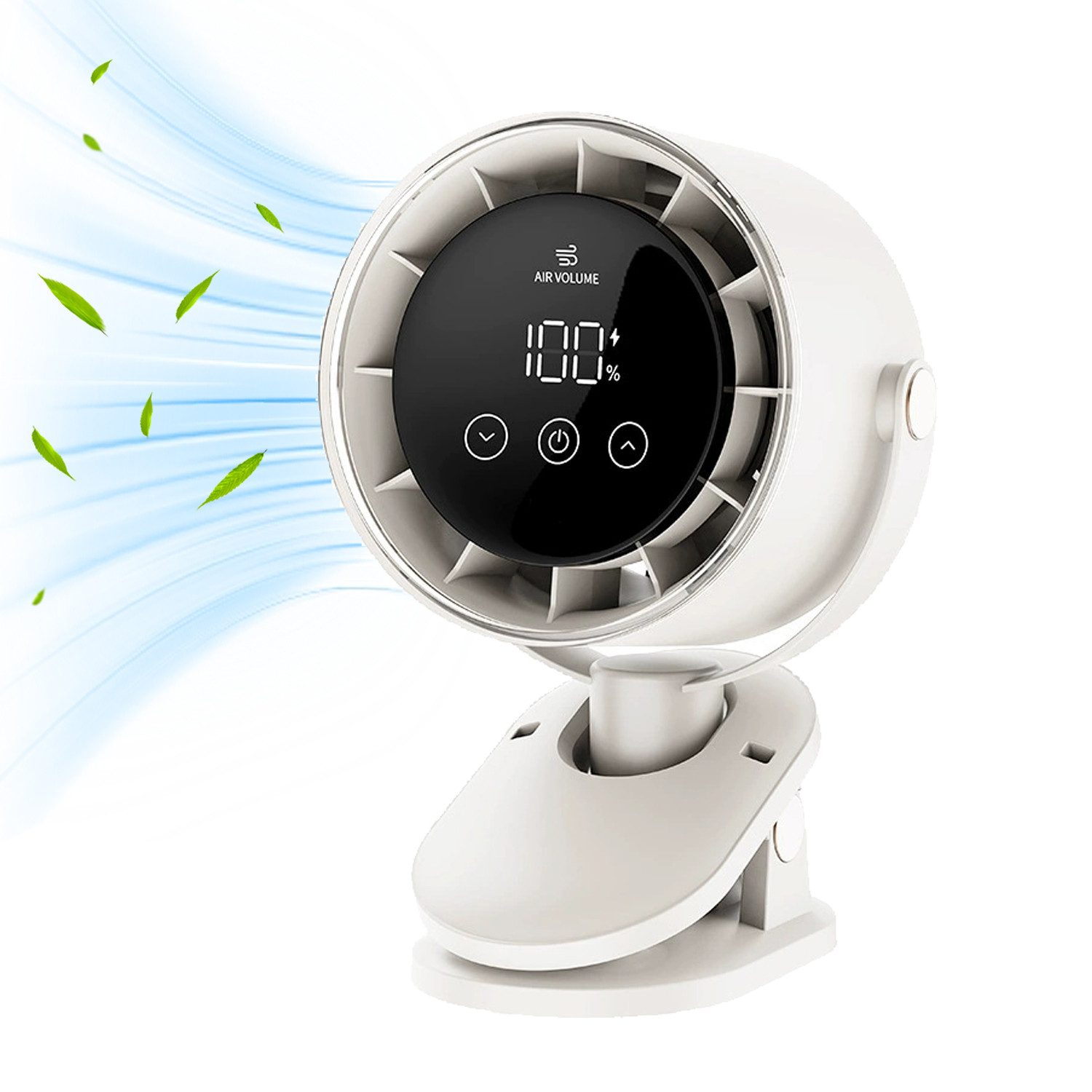 MOPUEA Tischventilator Tragbarer Clip-Ventilator,3-in-1-Wand-Tisch und Clip-Ventilator, Lange Laufzeit, Leiser Betrieb, für Wohnheime Küchen und Kinderwagen