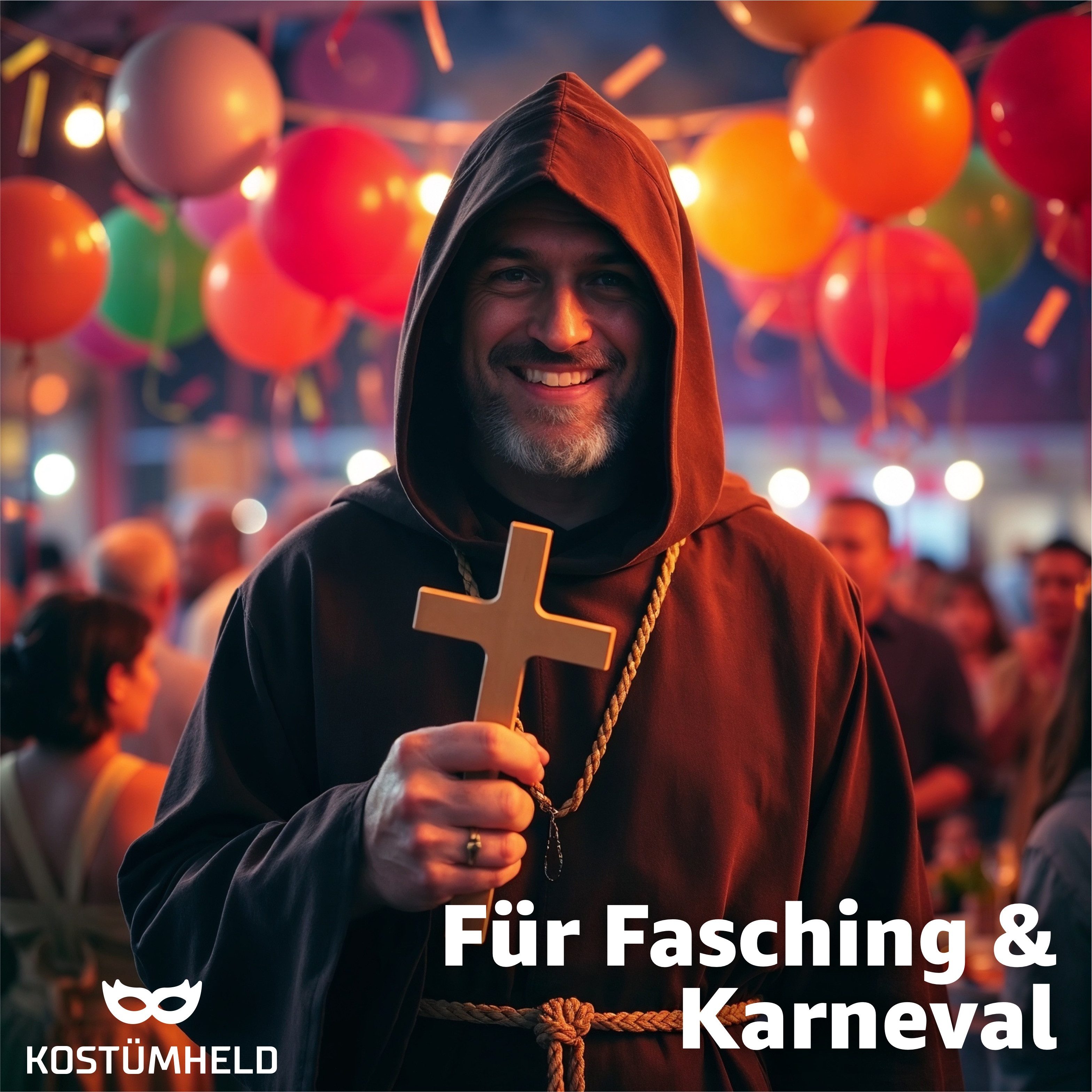 TK Gruppe Kostüm Mönch Robe – Klassisches Ordensgewand für Fasching