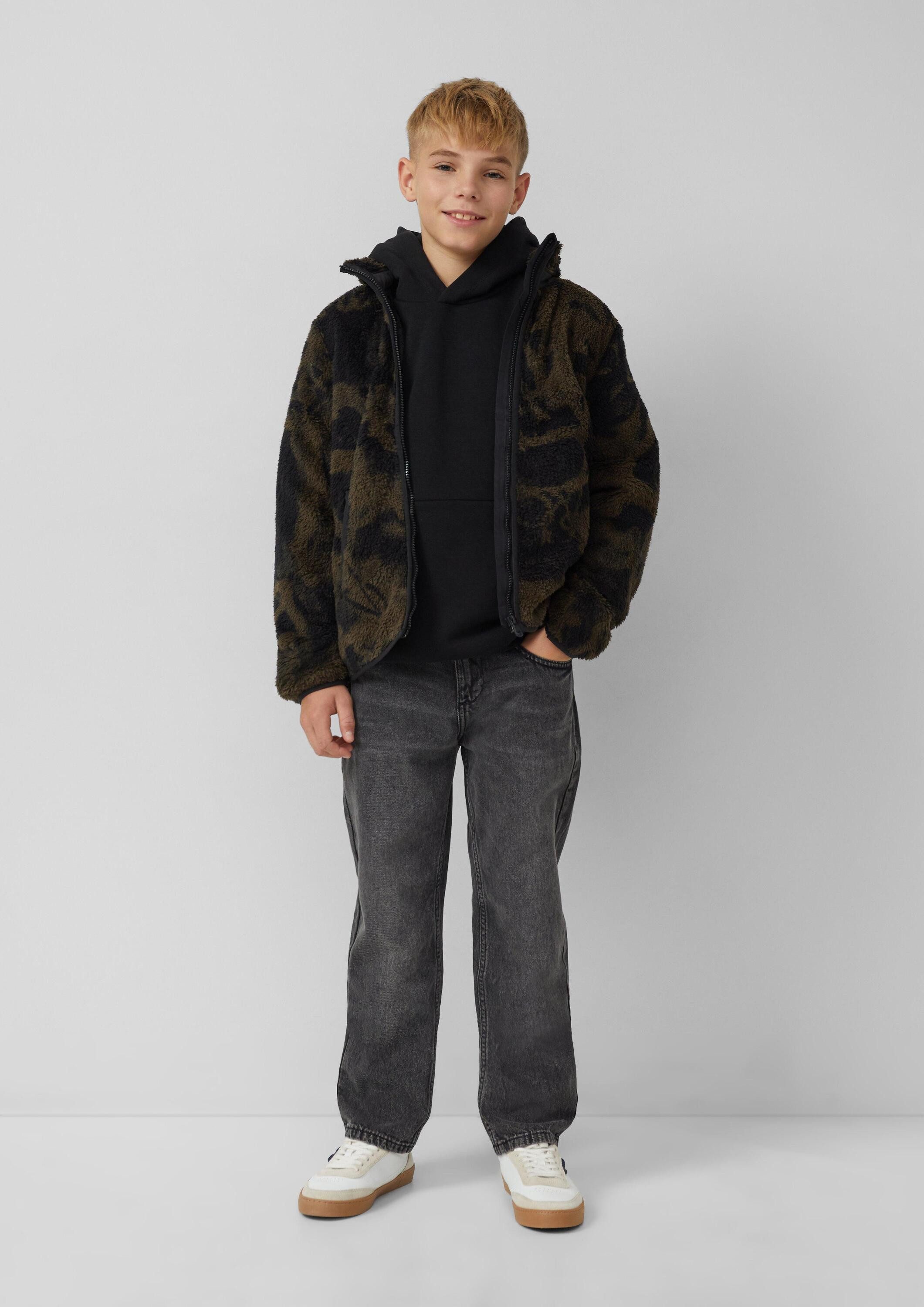 s.Oliver Sweatshirt Sweatshirt Oversize Hoodie mit Rückenprint und kuscheliger Innenseite