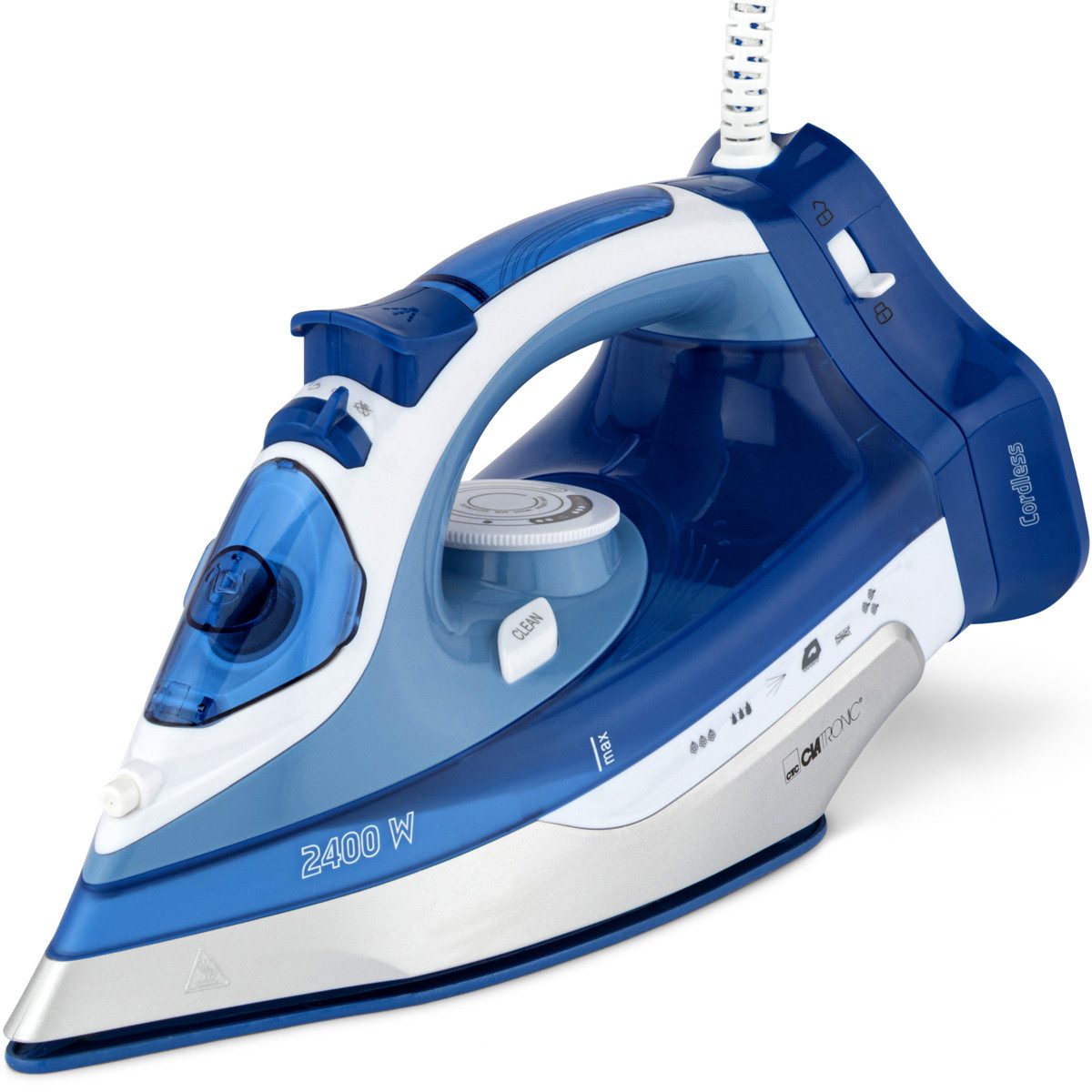 CLATRONIC Dampfbügeleisen DB 3706, weiß/blau