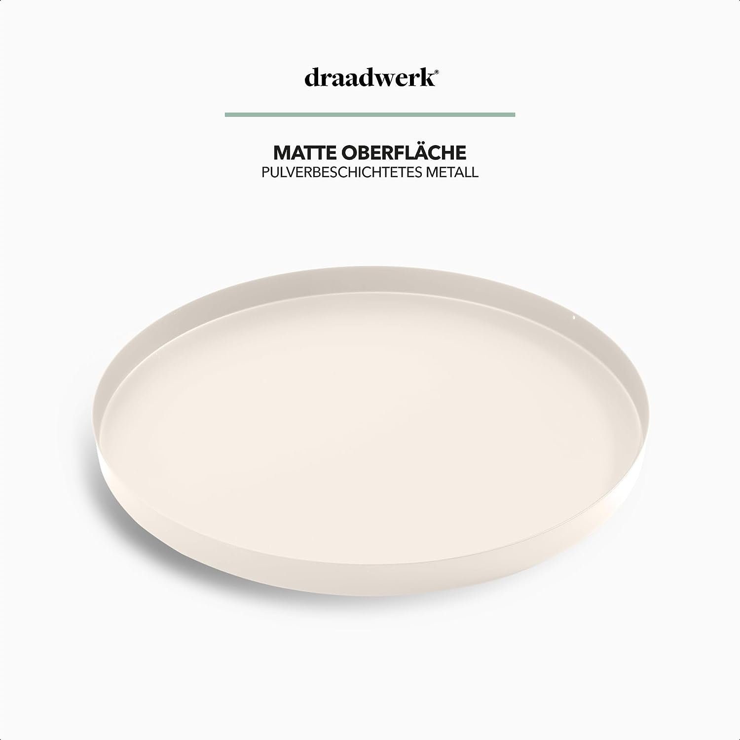 draadwerk® Dekotablett Deko Tablett, Serviertablett aus Metall