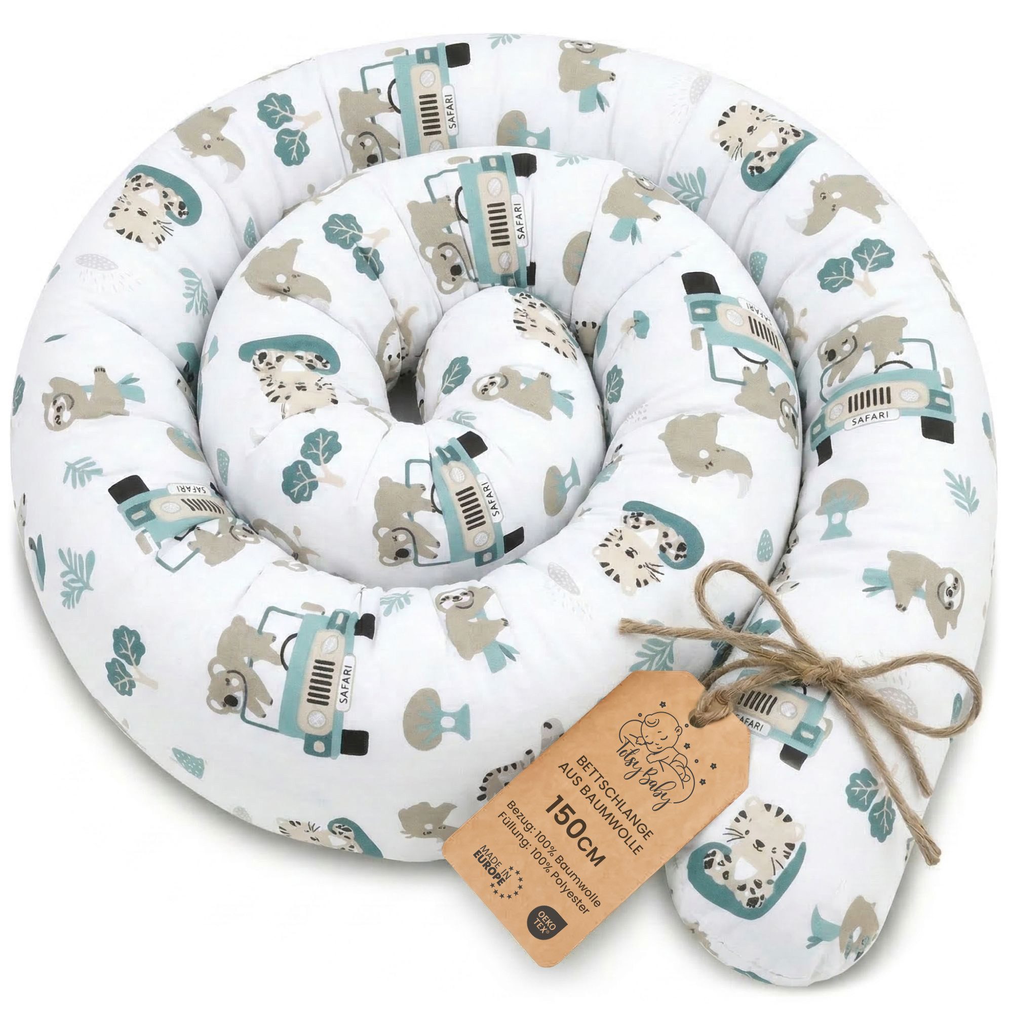 Totsy Baby Seitenschläferkissen Bettschlange Body Pillow - Kopfkissen lang Bettrolle Schlafkissen