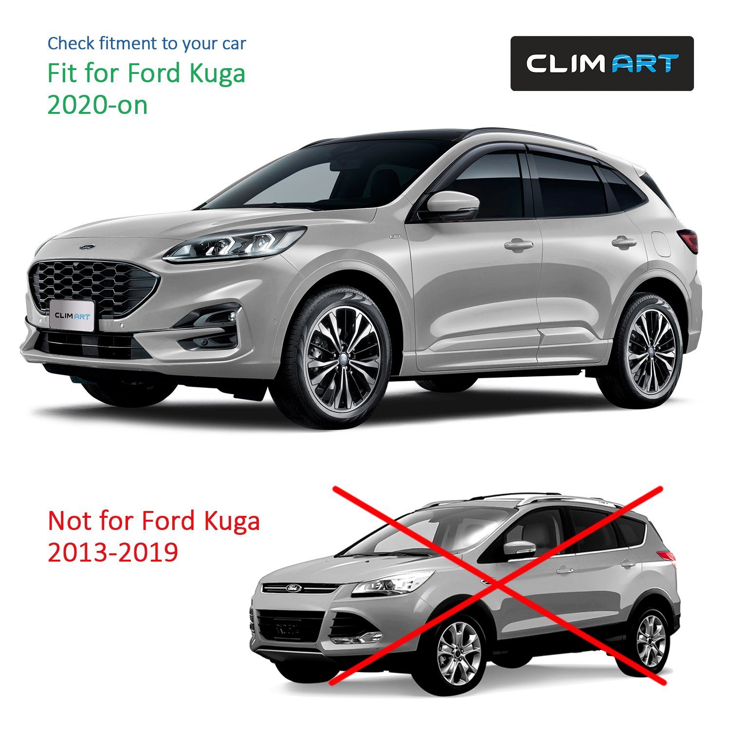 Clim SUV St) für/kompatible CLIM Art mit 2020-2023 Kuga (6 Windabweiser ART Auto-Fußmatte Ford
