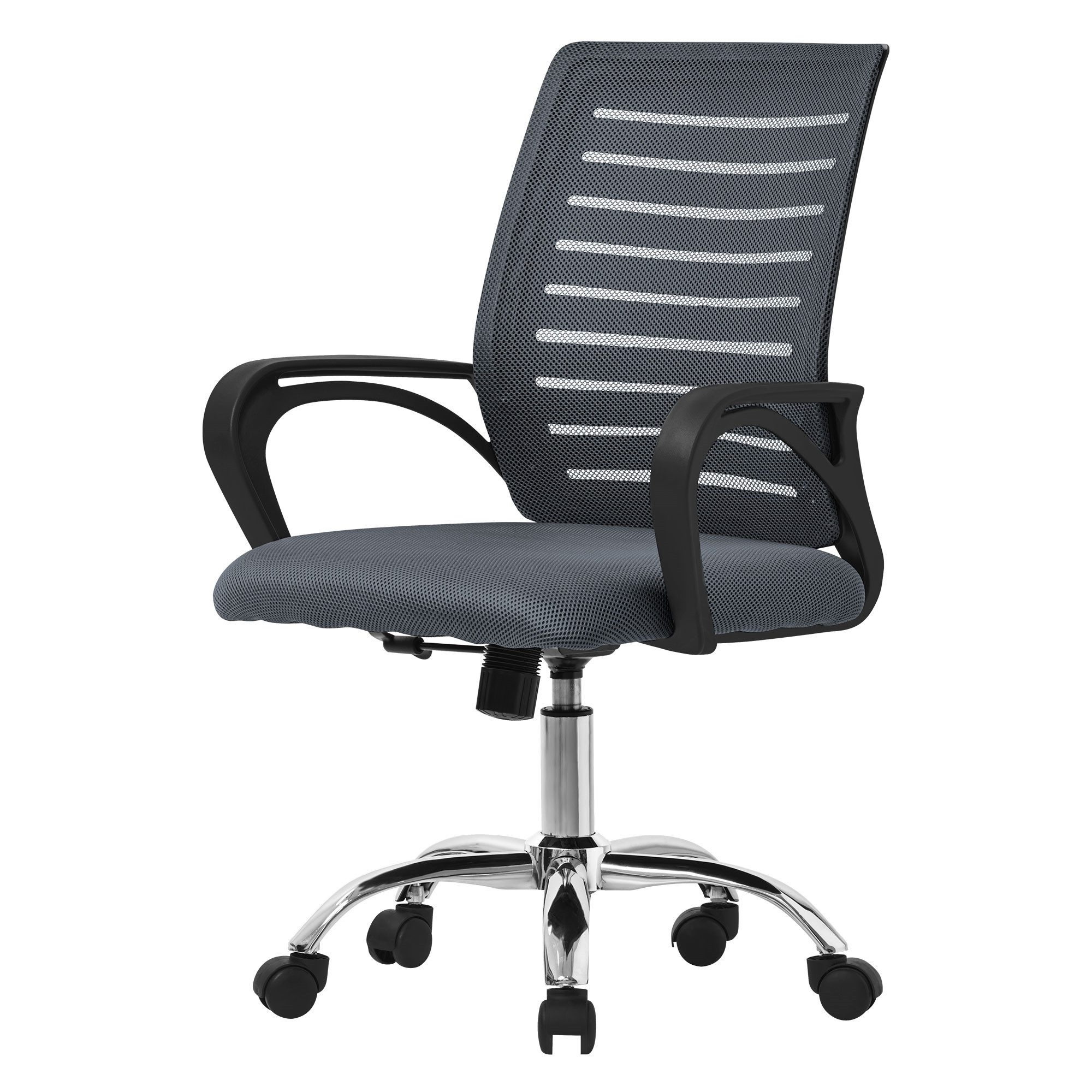 ML-DESIGN Bürostuhl Schreibtischstuhl ergonomisch mit Armlehnen Wippfunktion 360° drehbar, Computerstuhl Grau mit Rollen Schreibtischstuhl Gaming-Stuhl Drehstuhl von ML-DESIGN