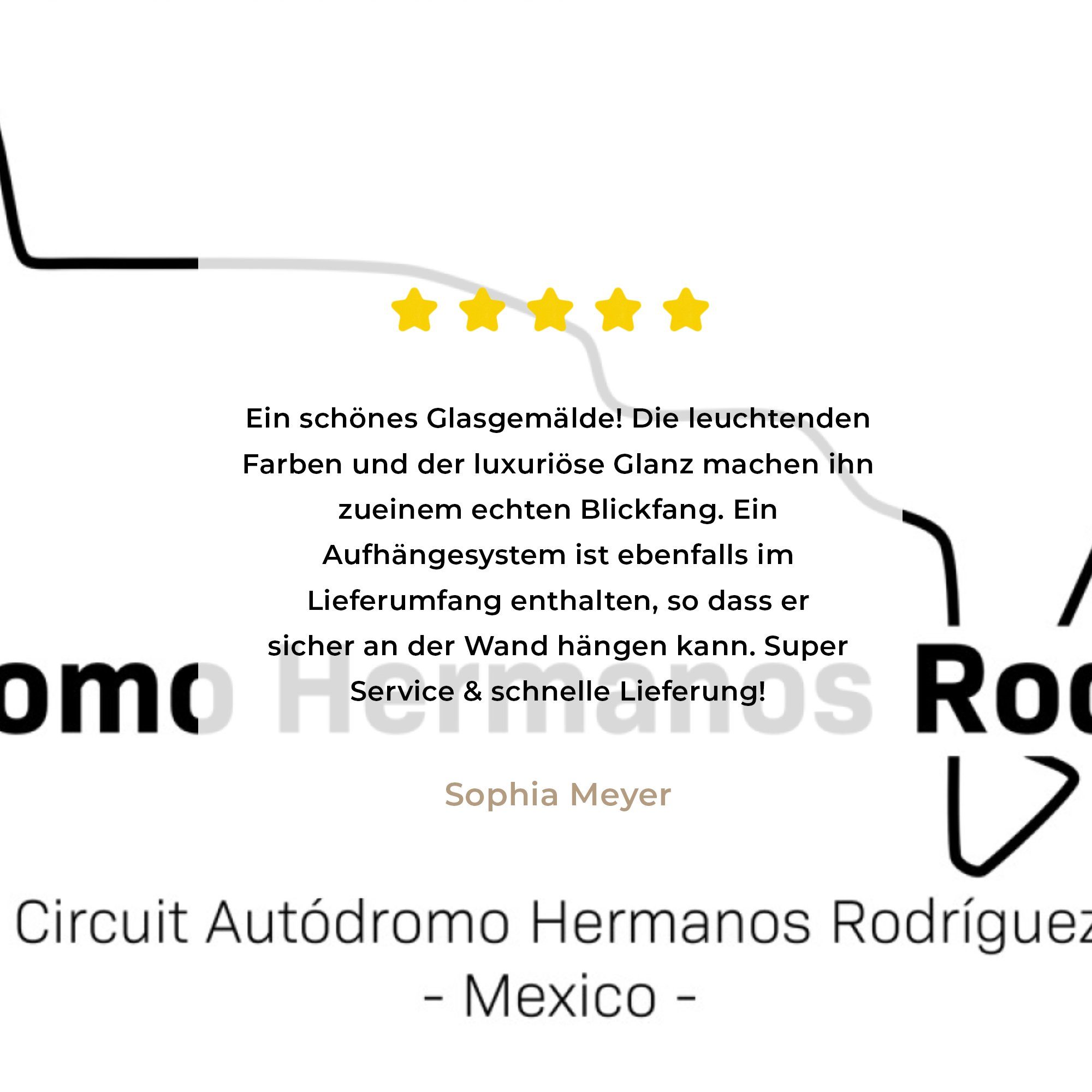 MuchoWow Acrylglasbild Formel 1 - auf Rennstrecke, (1 Wanddekoration - - Bilder St), Foto Wandbild Mexiko Glasbilder - Glas - Glas auf